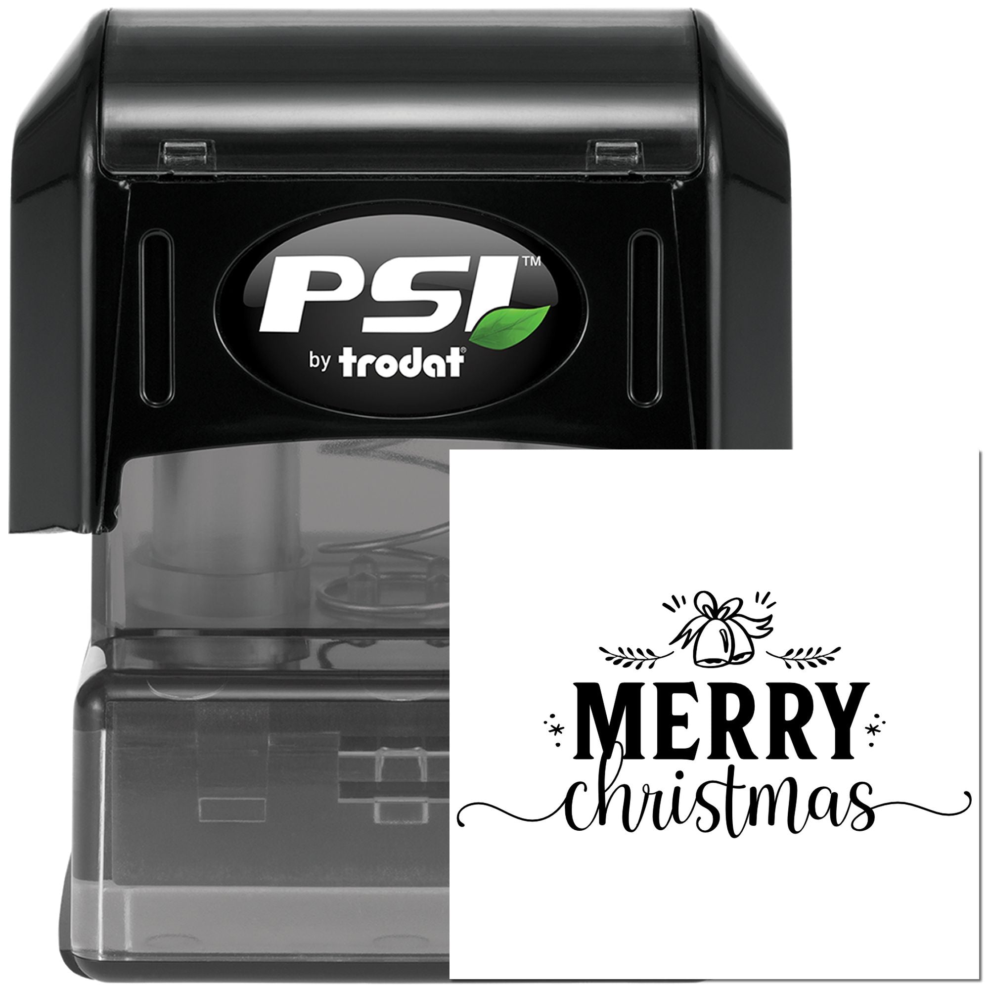 Pre-Inked Joyful Christmas Card Favor Tag Stamp