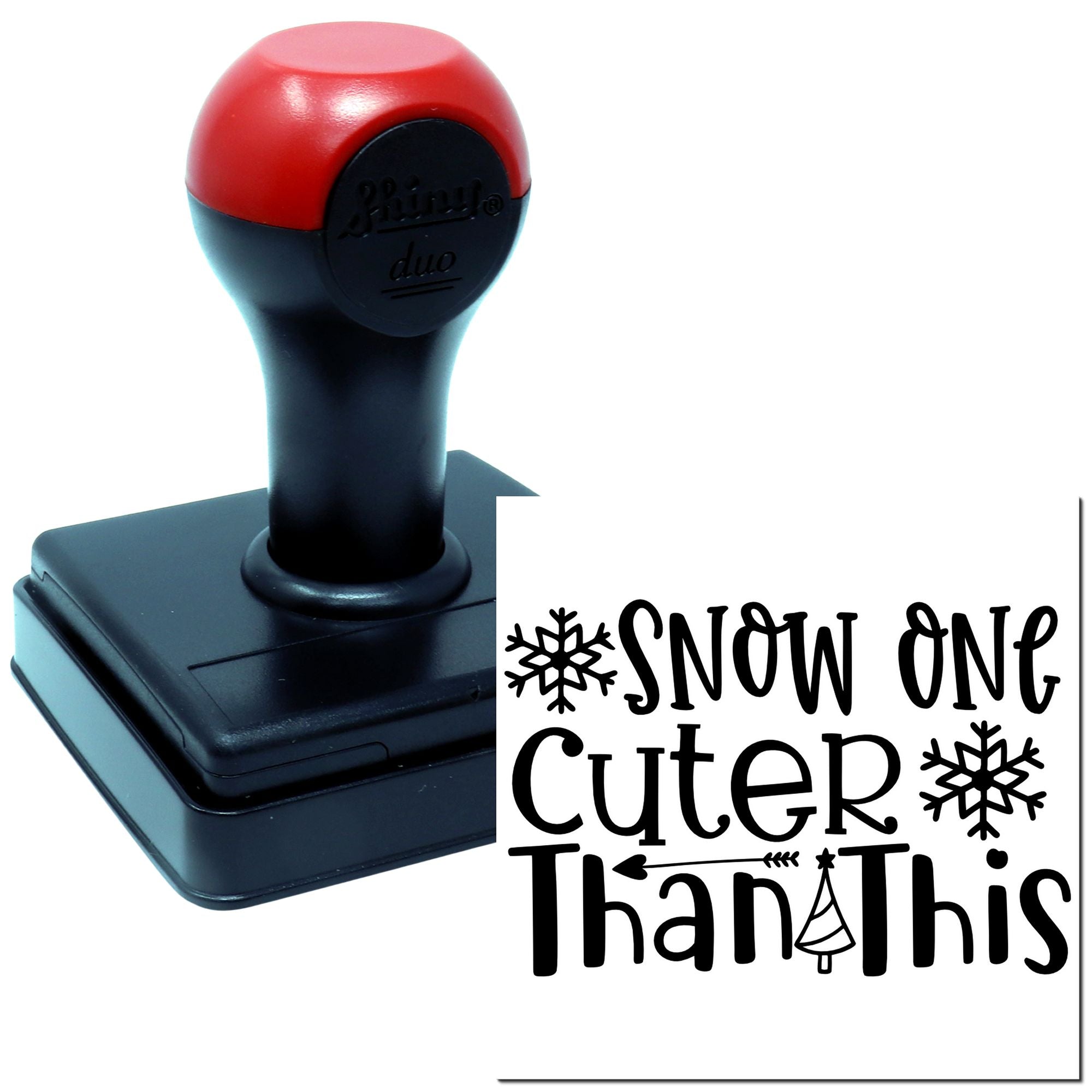 Duo Cutest Little Snowy Holiday Graphic Hand Stamp