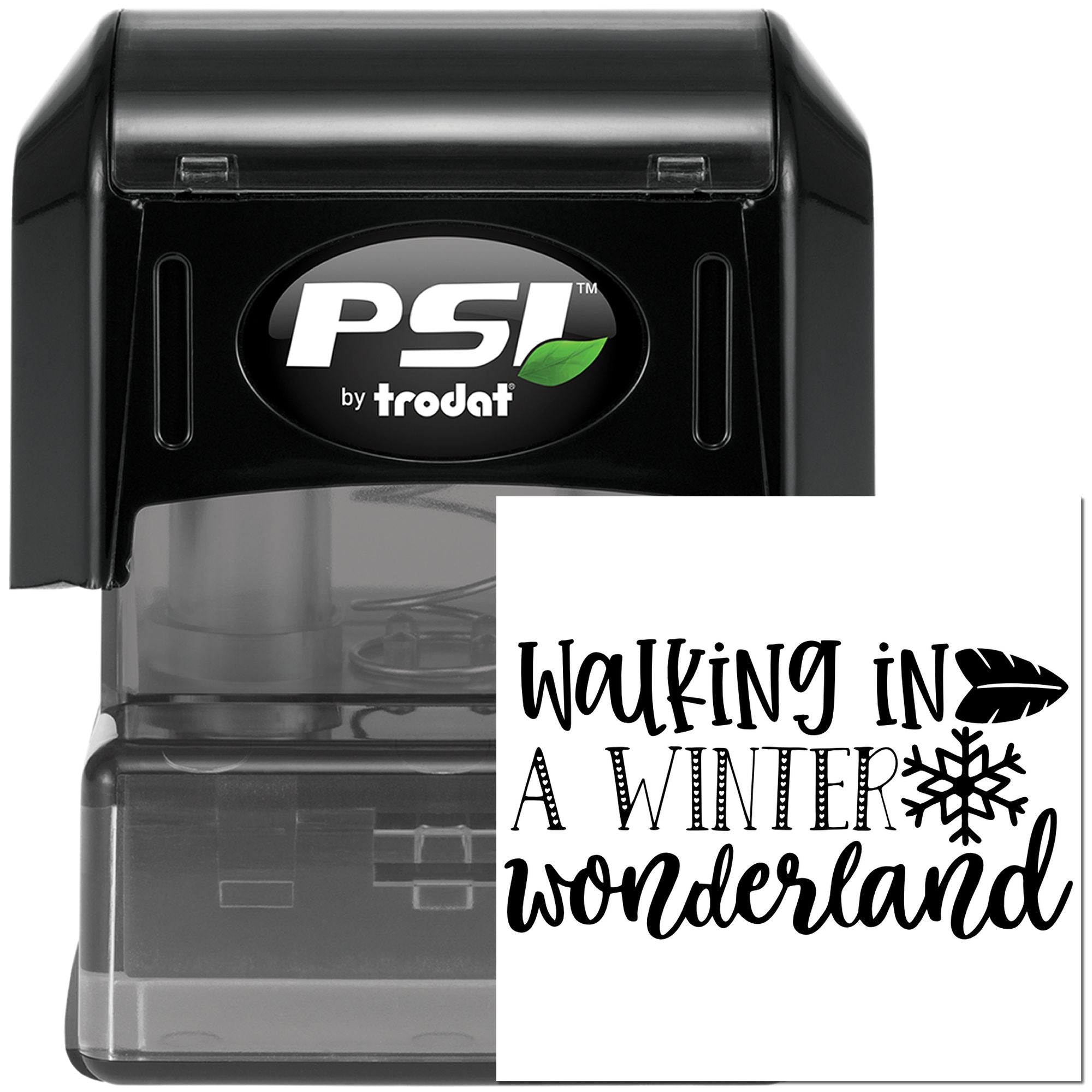 Pre-Inked Winter Wonderland Walk Card Stamp