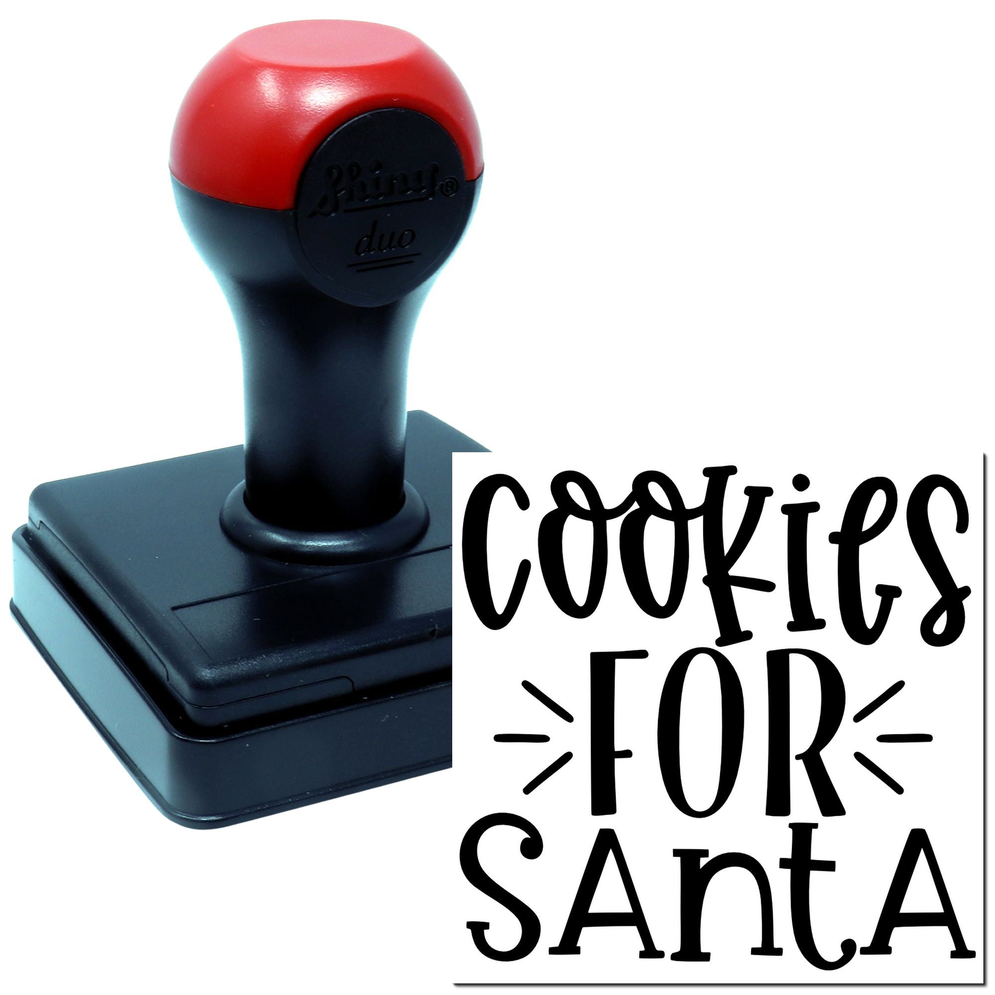 Duo Hand-Lettered Cookies For Santa Sign Hand Stamp