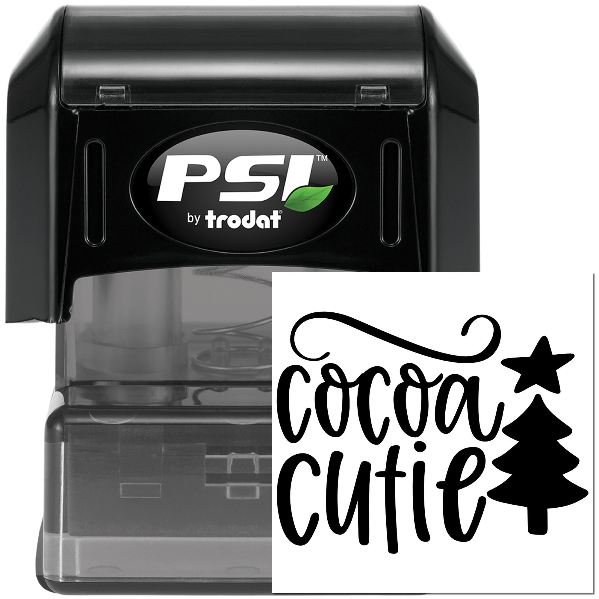 Pre-Inked Cocoa Cute Christmas Paper Craft Stamp