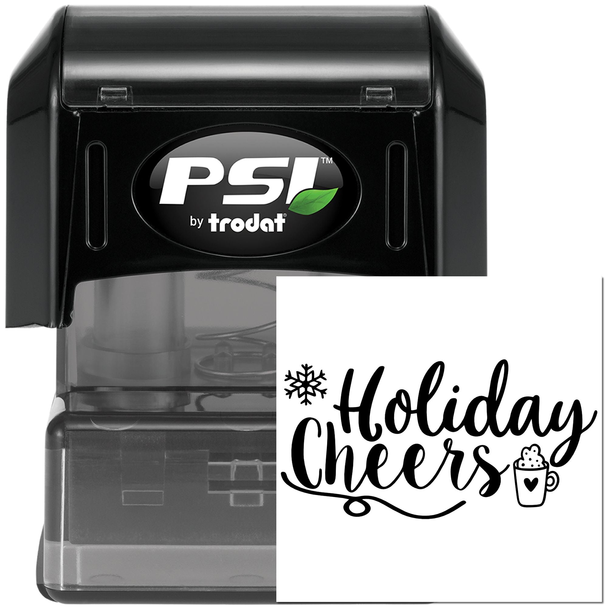 Pre-Inked Holiday Cheers Mug Paper Craft Stamp