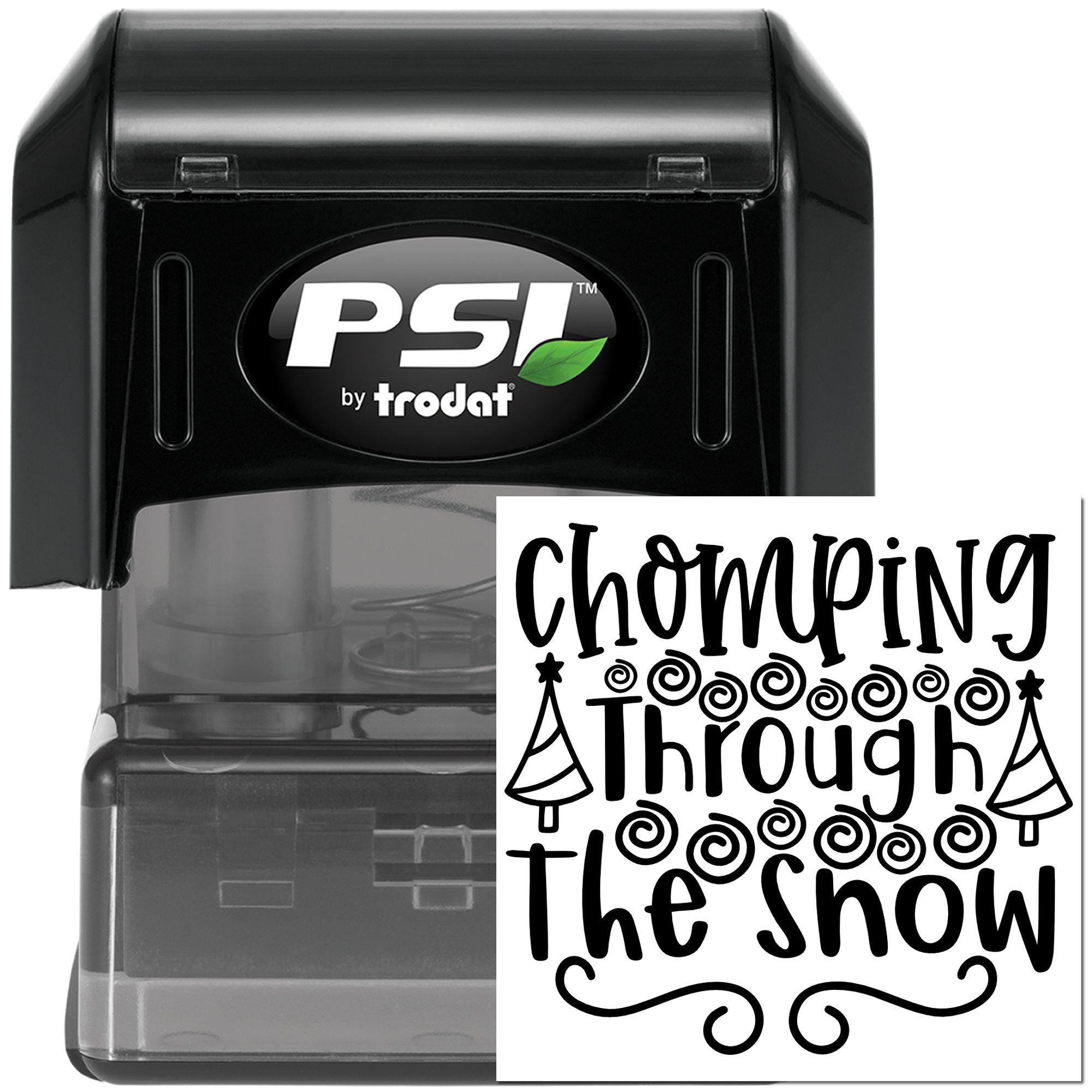 Pre-Inked Chomping Through Snow Cardmaking Stamp