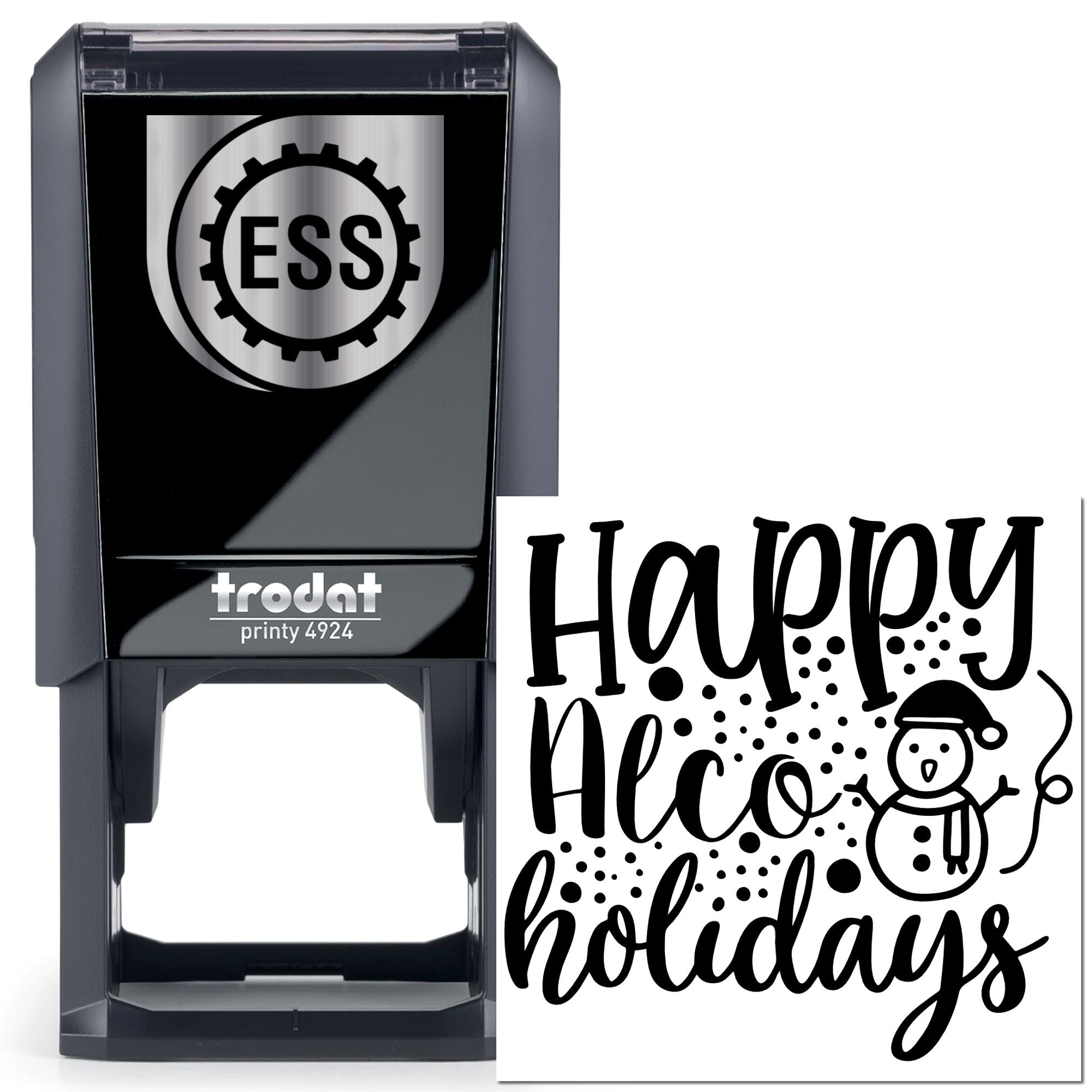 Self-Inking Happy Holidays Greeting Card Stamp