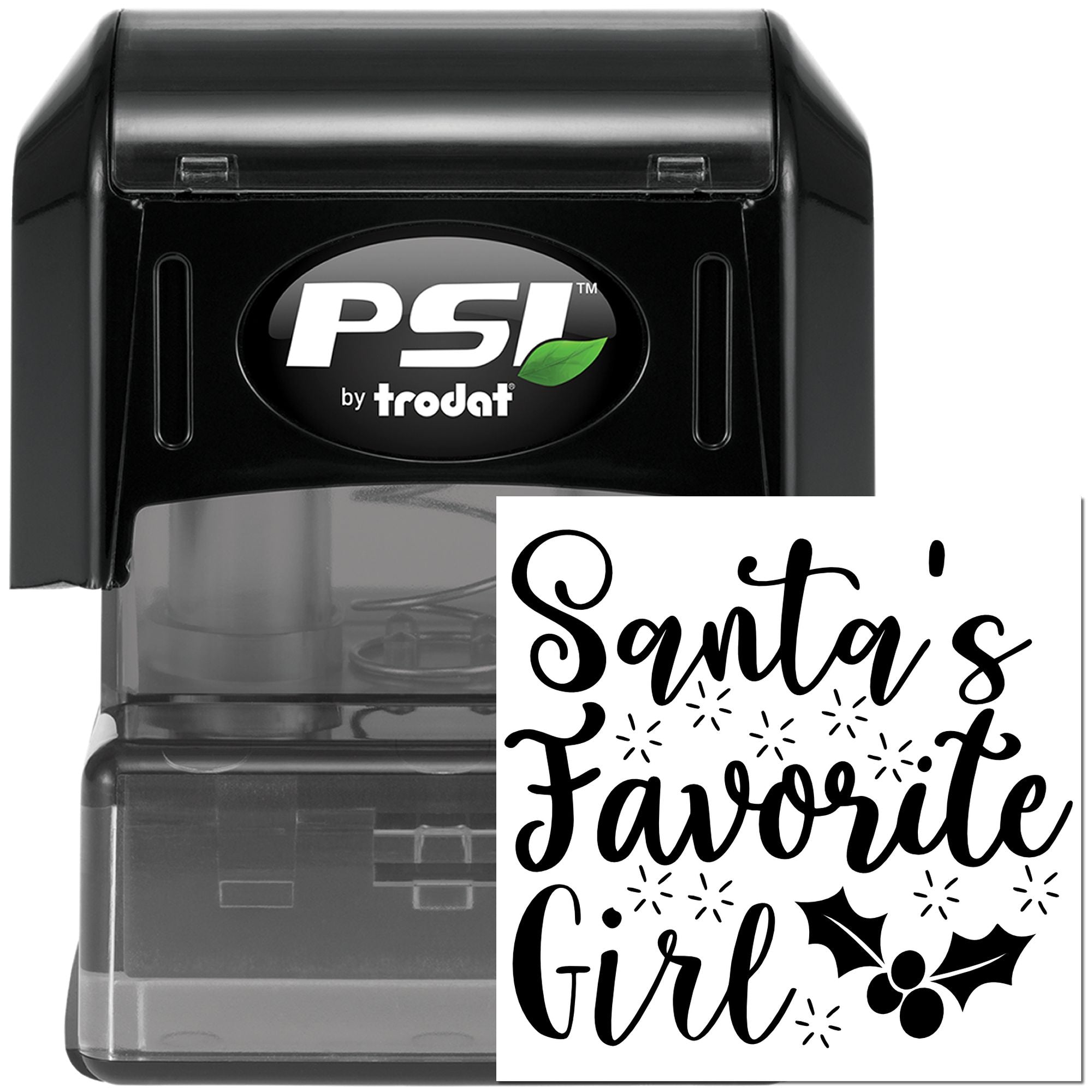 Pre-Inked Santa's Favorite Girl Paper Goods Stamp