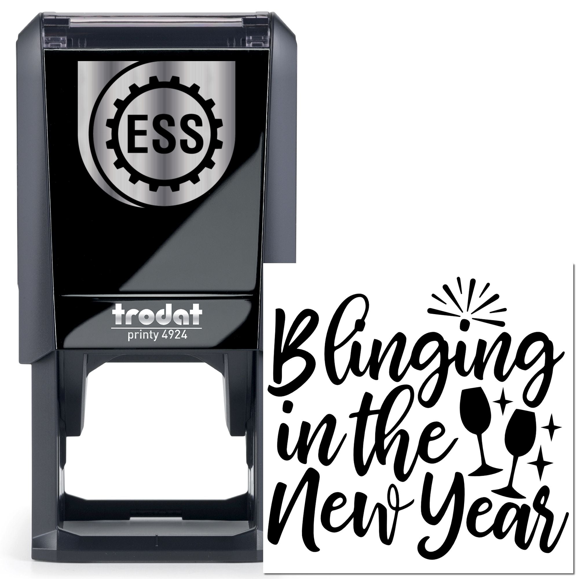 Self-Inking Bling Year Tag Stamp