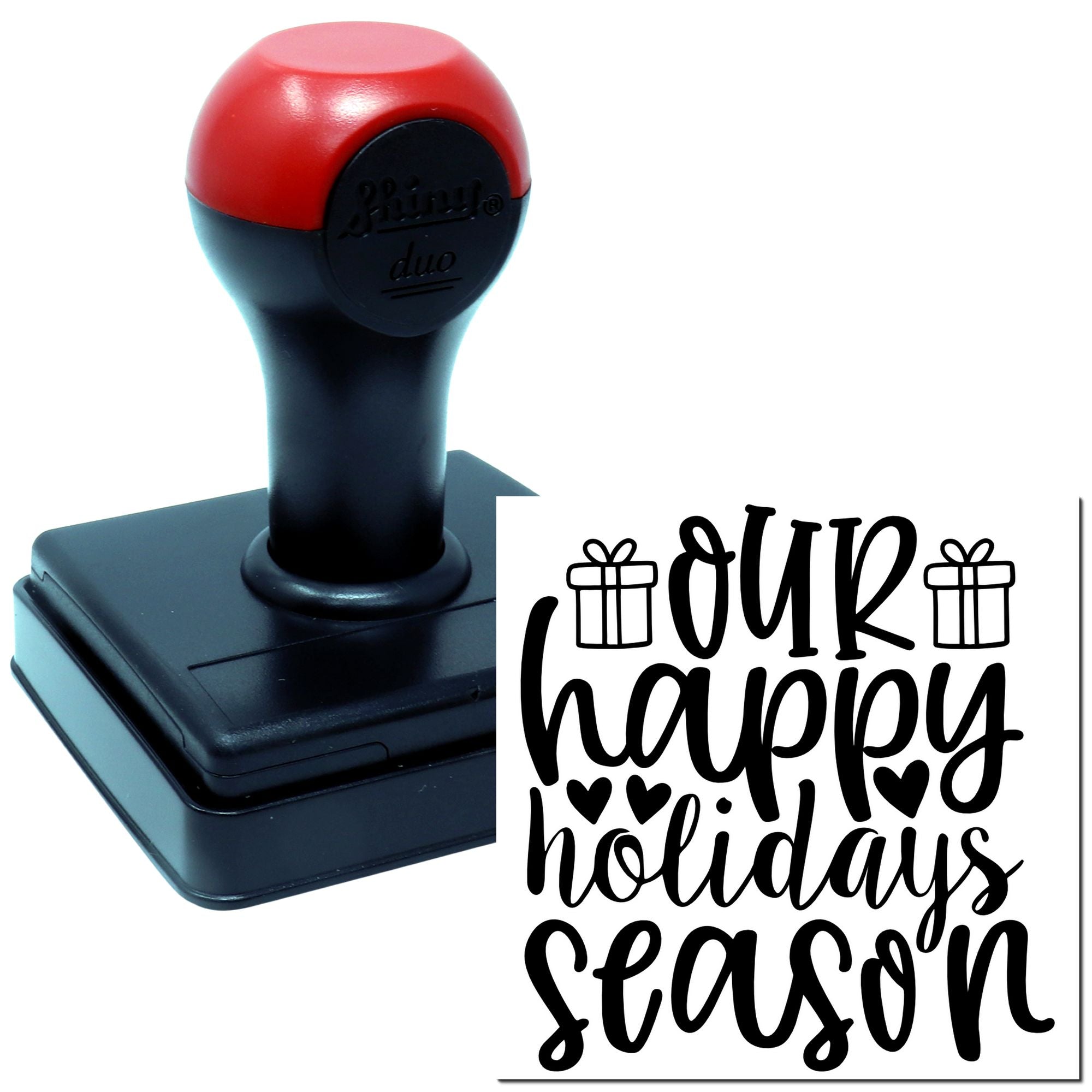 Duo Our Happy Holidays Season Wish Hand Stamp
