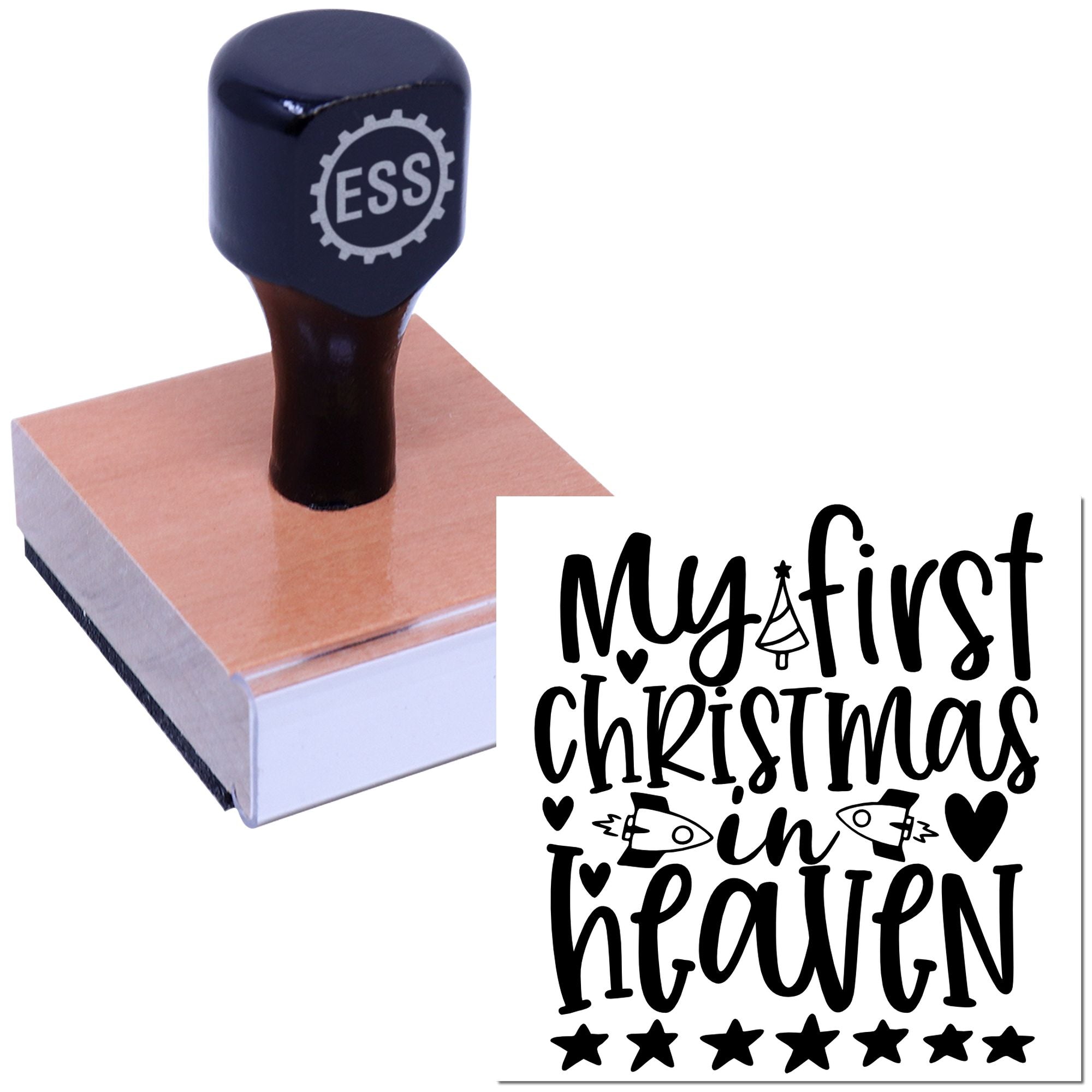 Heavenly Christmas Tribute Craft Rubber Stamp