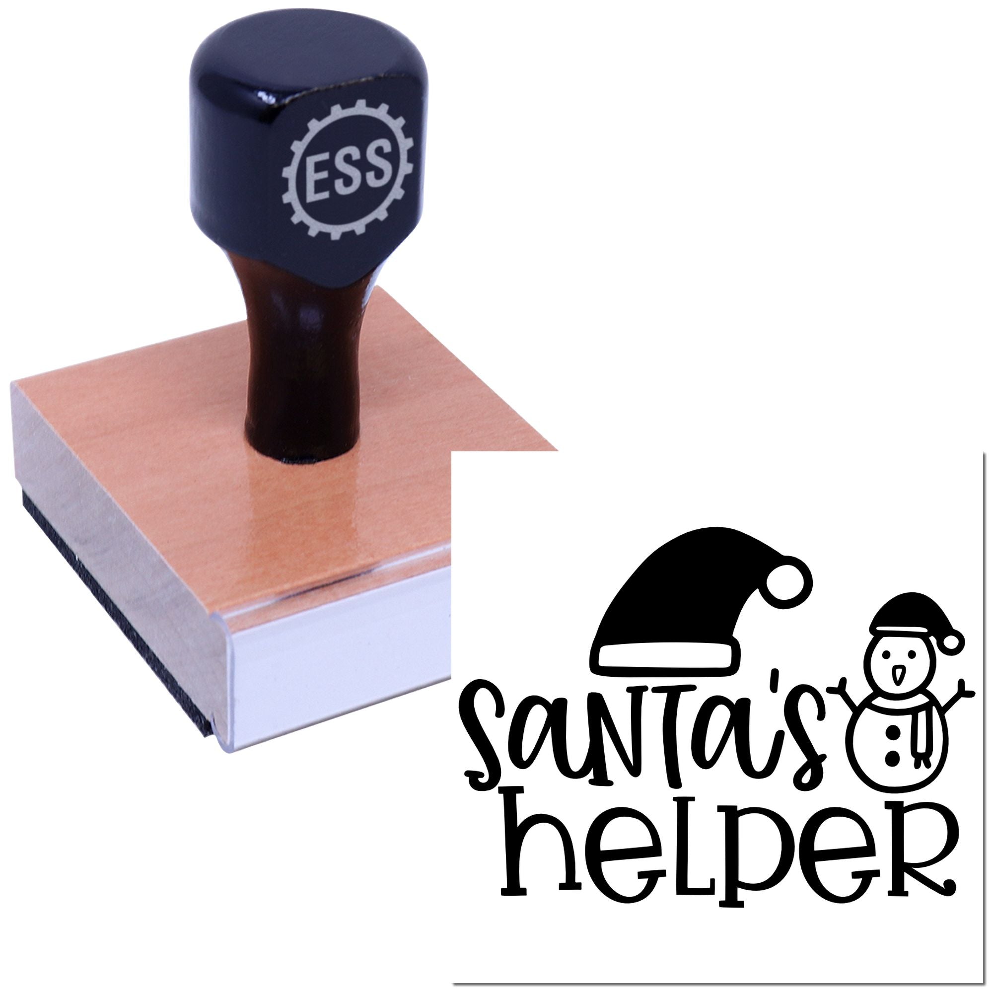 Frosty Holiday Helper Card Rubber Stamp