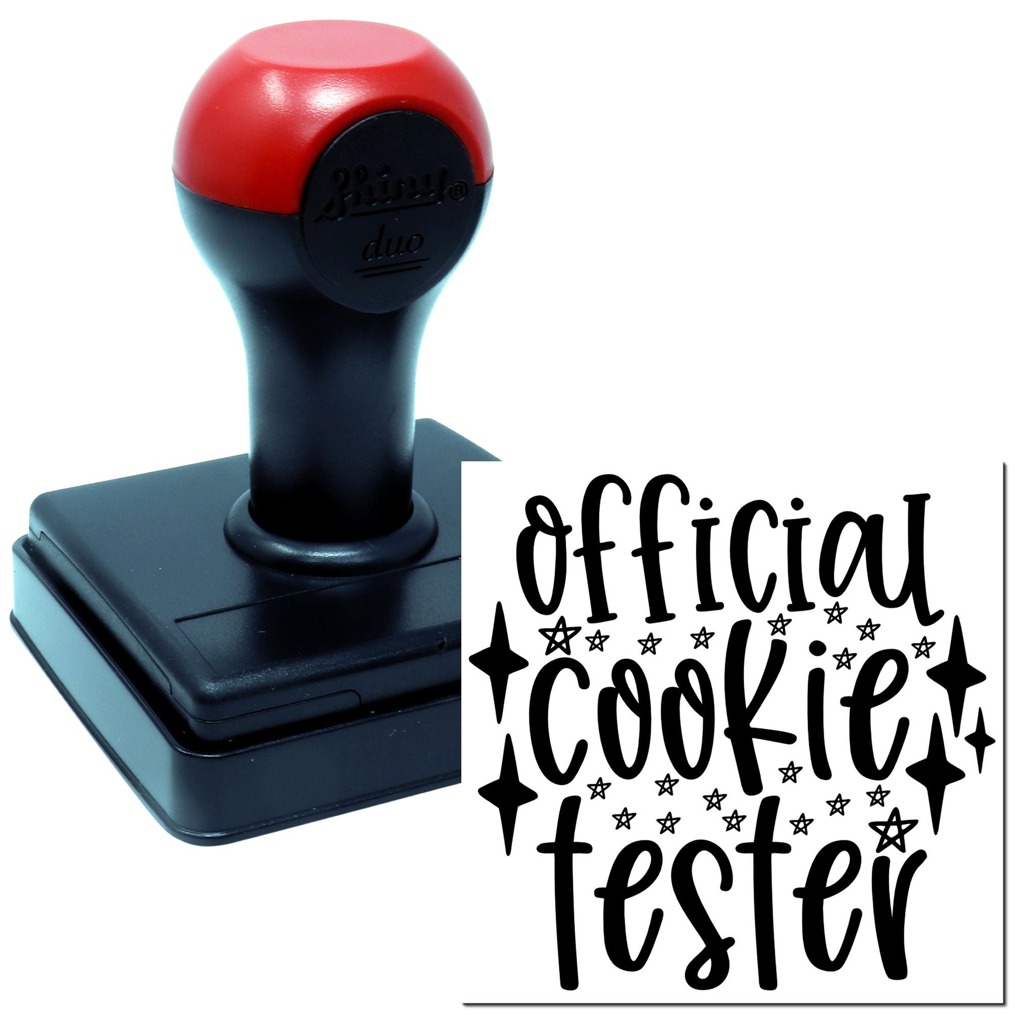 Duo Official Cookie Tester Handlettered Sign Hand Stamp
