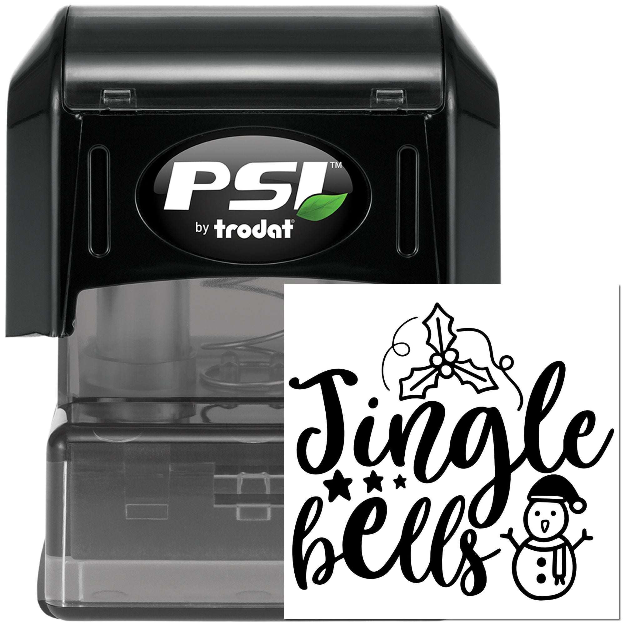 Pre-Inked Jingle Bells Snowman Paper Craft Stamp