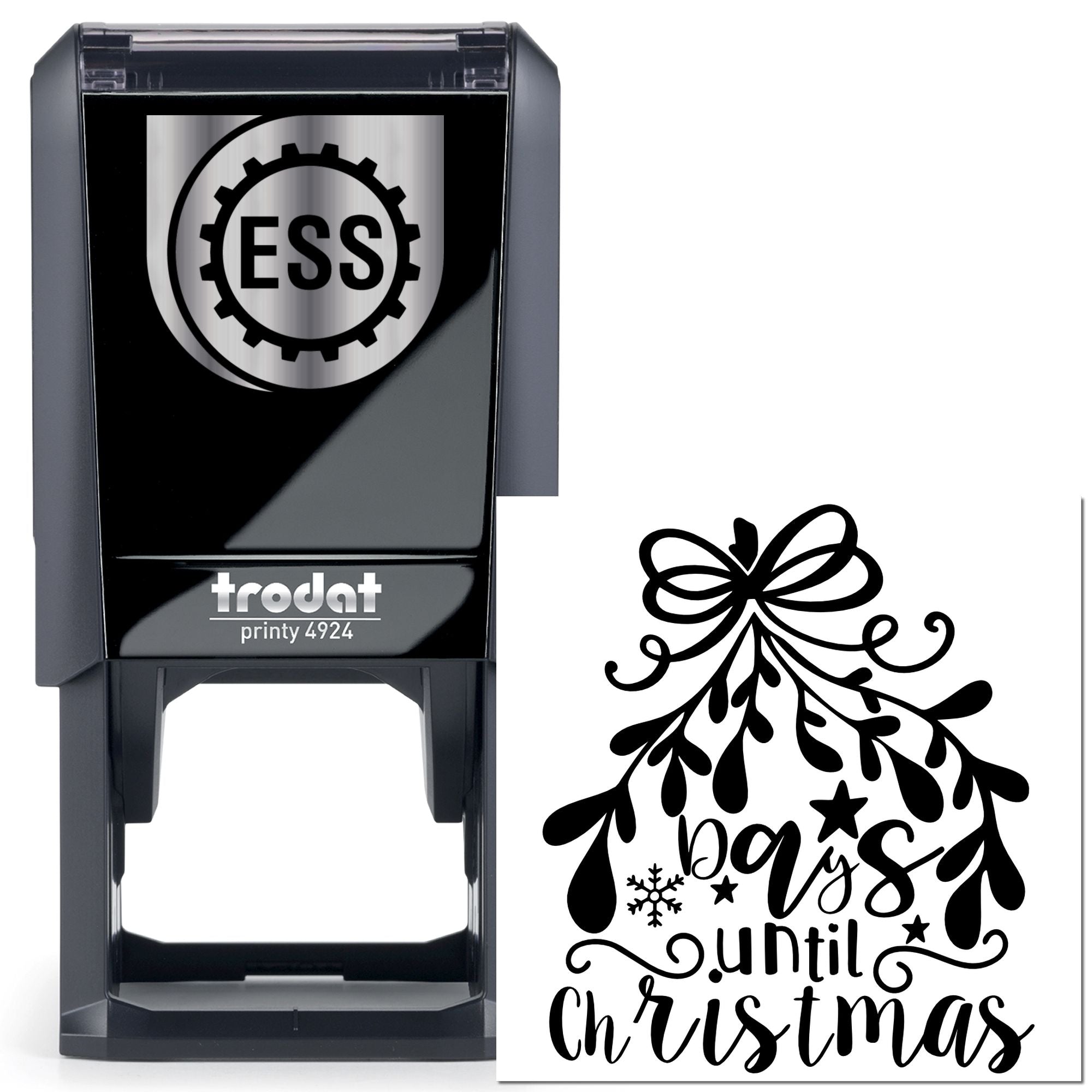 Self-Inking Christmas Countdown Paper Craft Stamp
