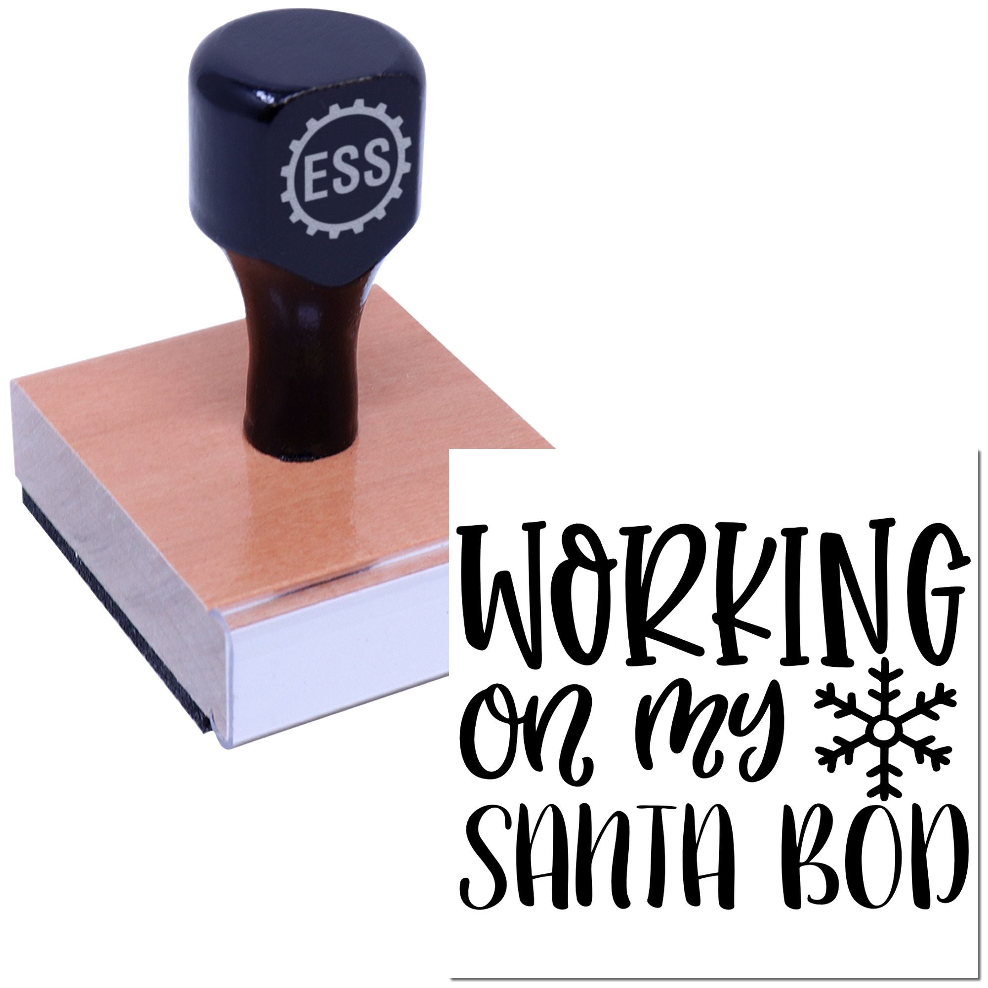 Festive Fitness Goals Journaling Rubber Stamp