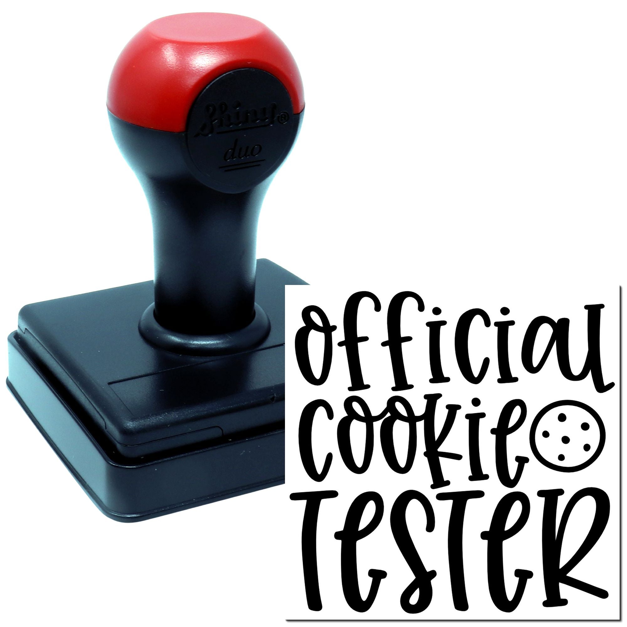 Duo Certified Chocolate Chip Cookie Inspector Hand Stamp