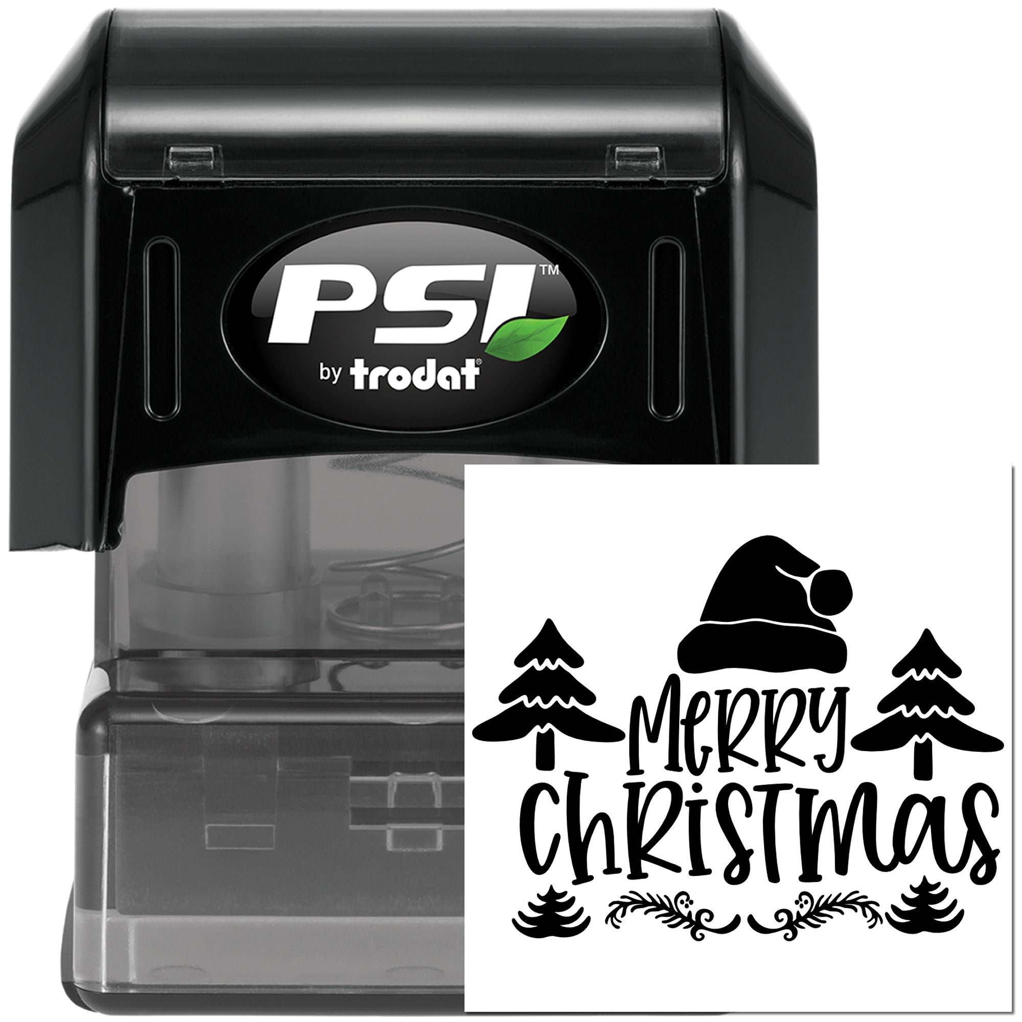 Pre-Inked Merry Christmas Greeting Craft Stamp