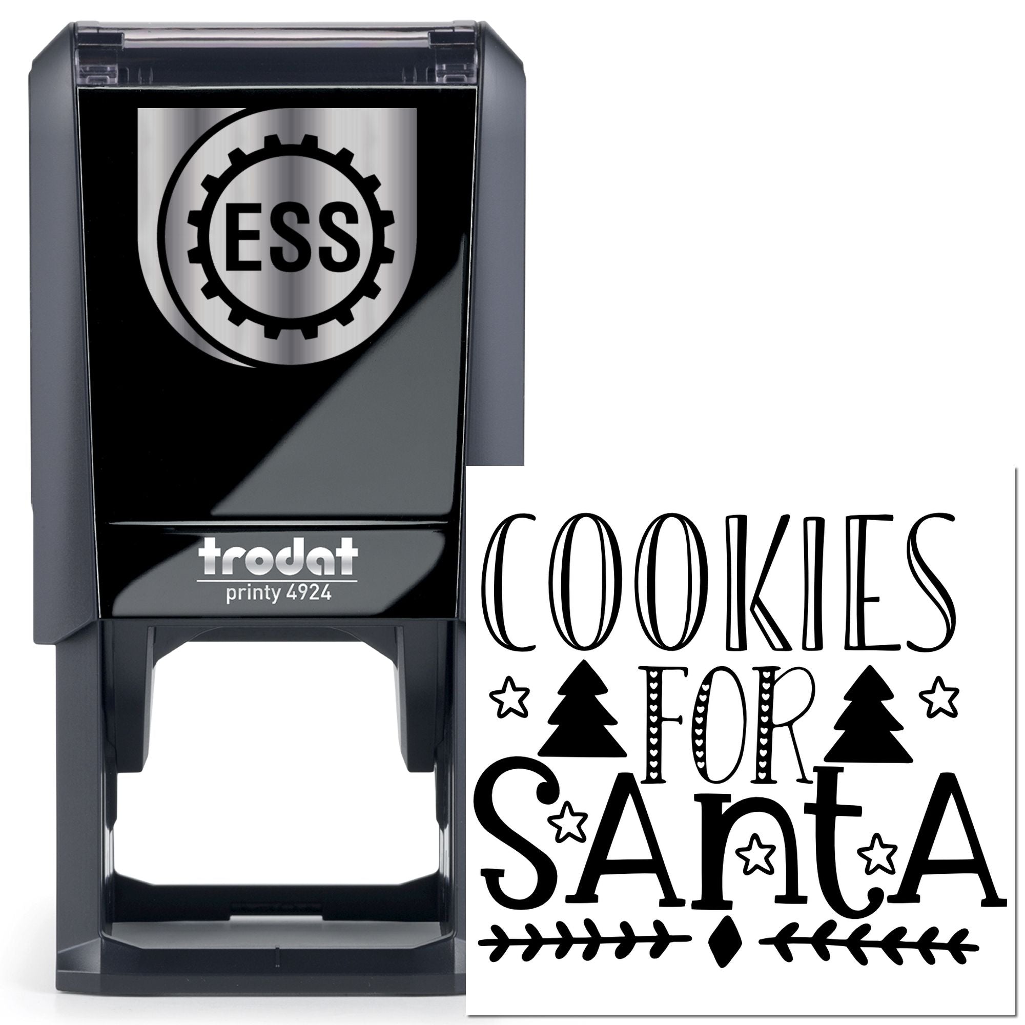 Self-Inking Santa Cookies Card Making Stamp