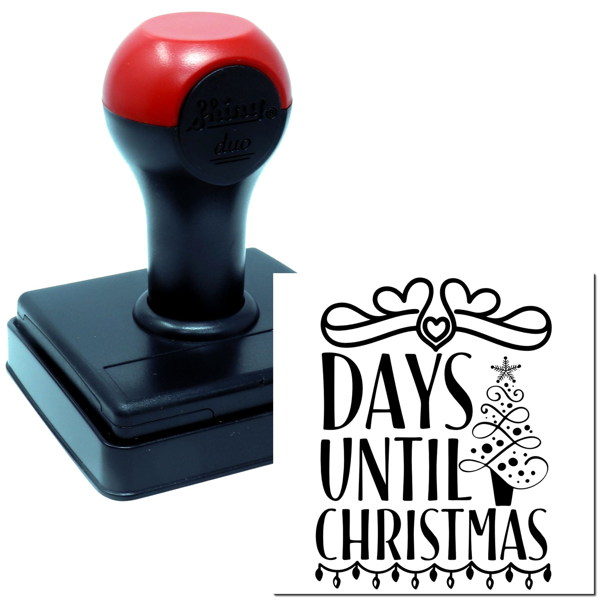 Duo Count Down To Christmas Tree Hand Stamp