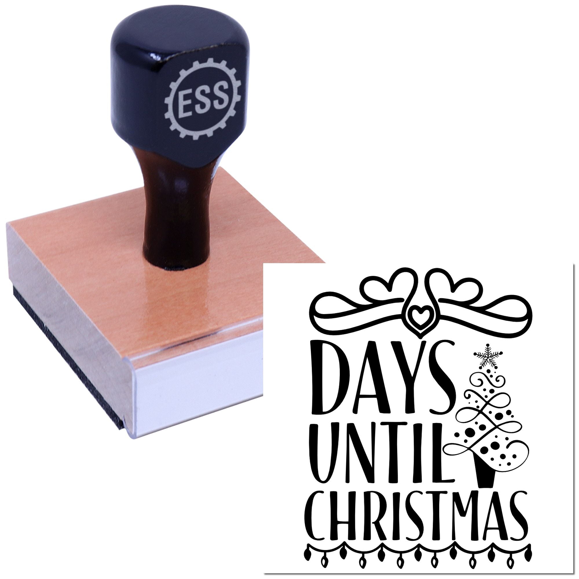 Holiday Countdown Display Papercraft Rubber Stamp