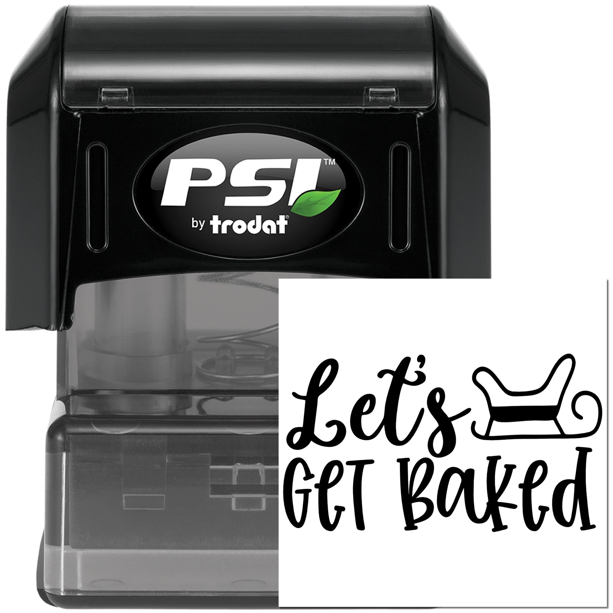 Pre-Inked Let's Get Baked Papercraft Stamp