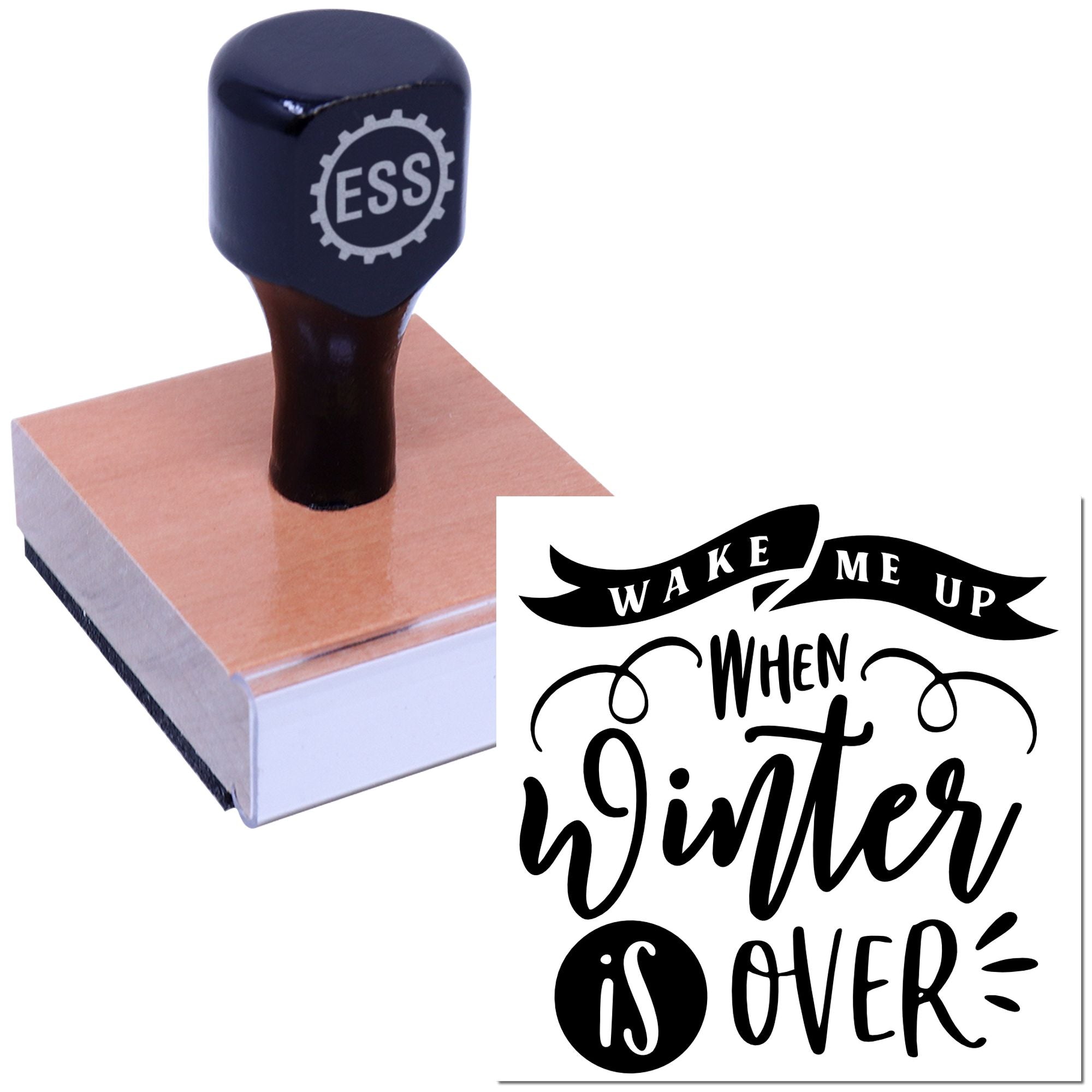 Endless Winter Snooze Postcard Rubber Stamp