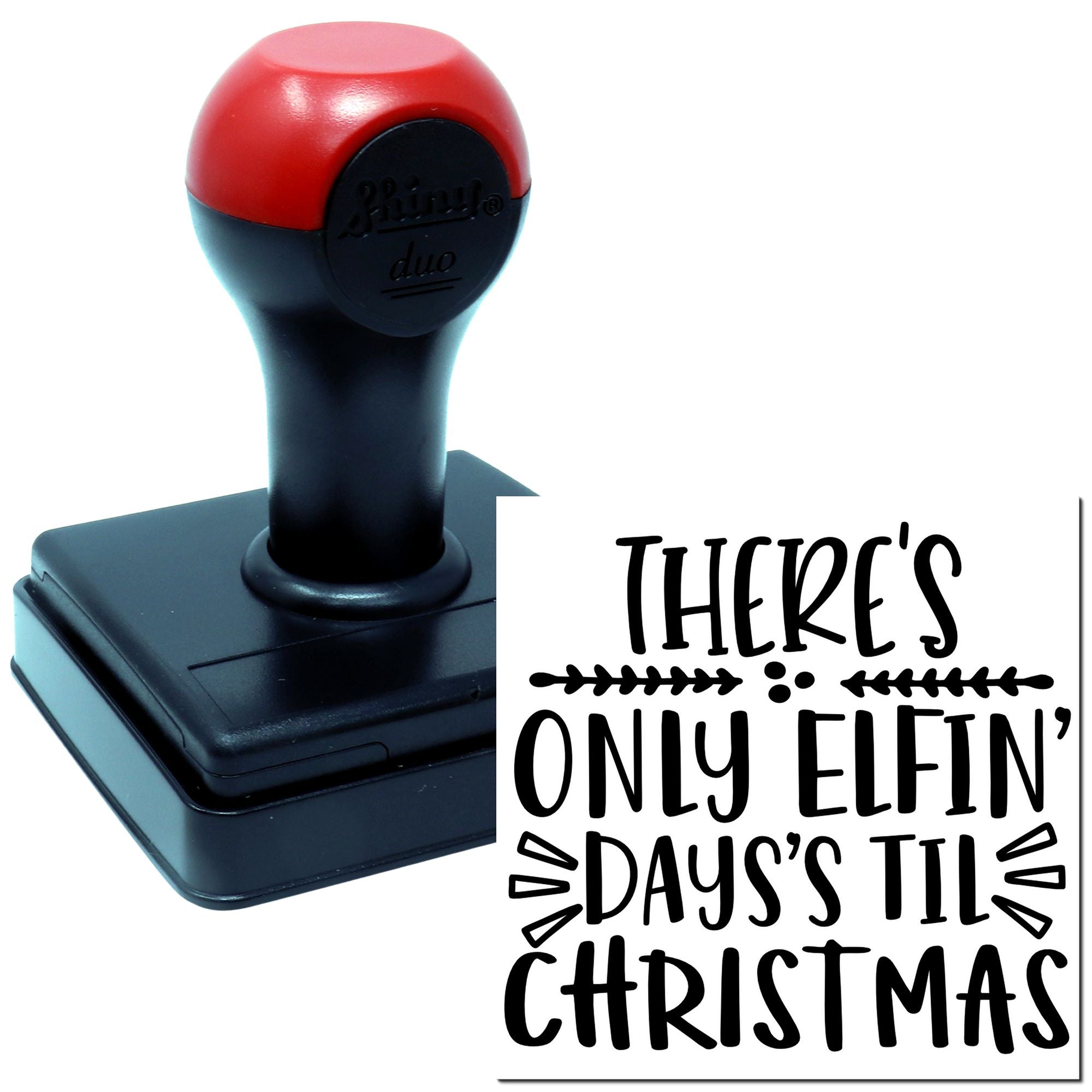 Duo Playful Elfin Countdown To Christmas Hand Stamp