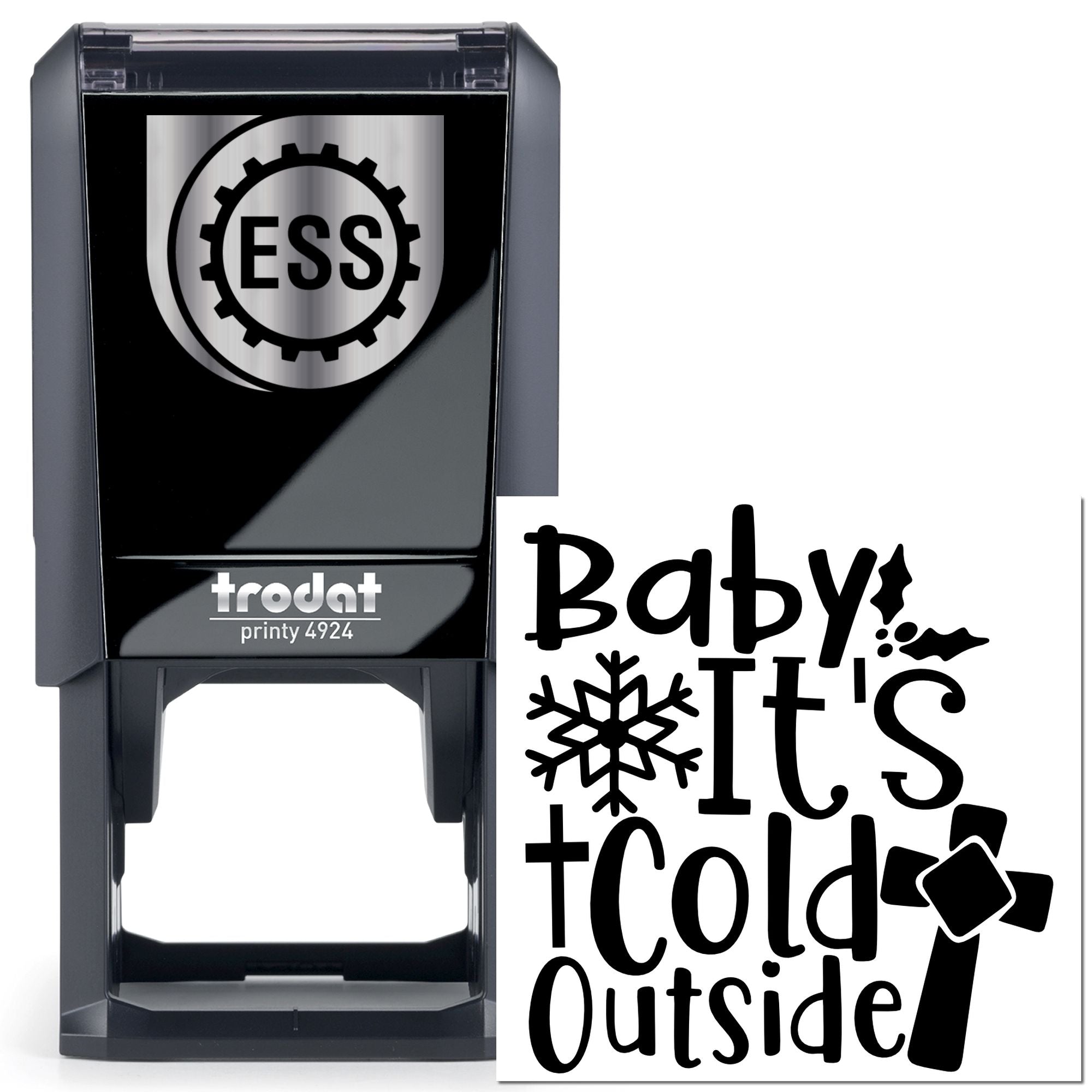 Self-Inking Cold Outside Crafting Stamp