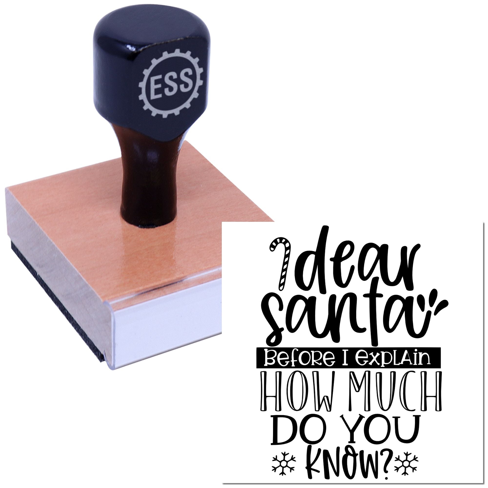 Mischievous Santa Inquiry Paper Craft Rubber Stamp