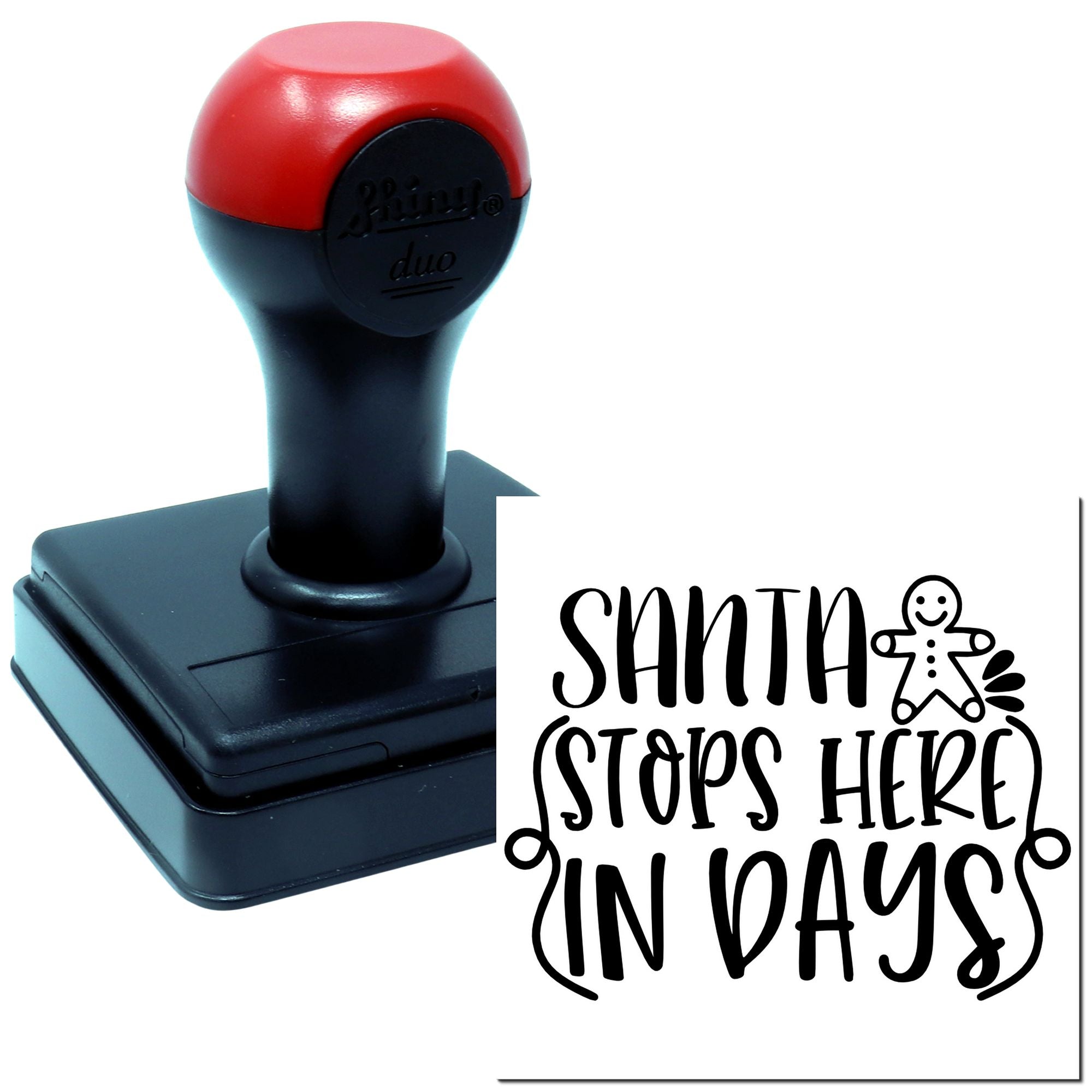 Duo Countdown To Santa Gingerbread Cheer Hand Stamp