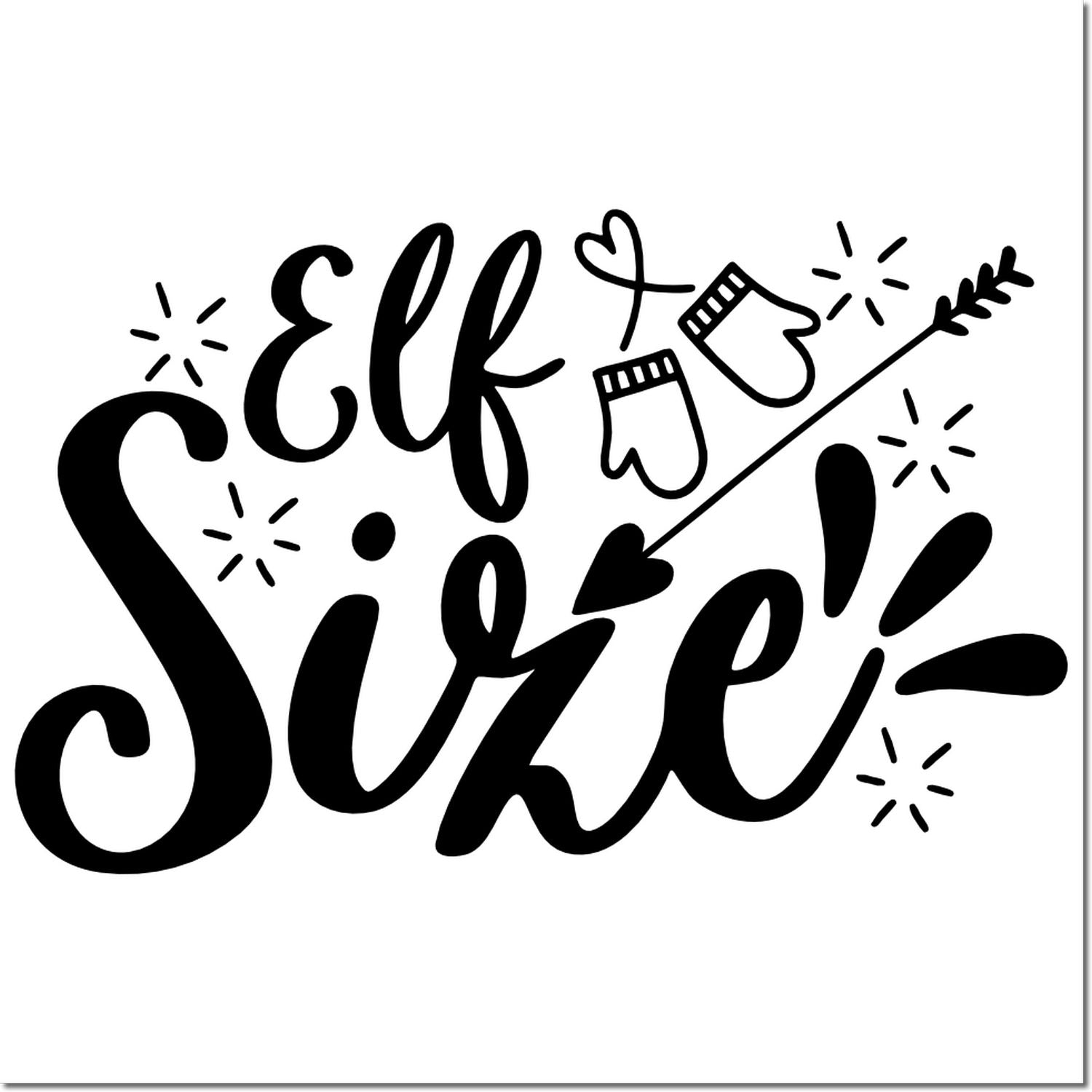 Pre-Inked Elf Sock Design Favor Tag Stamp