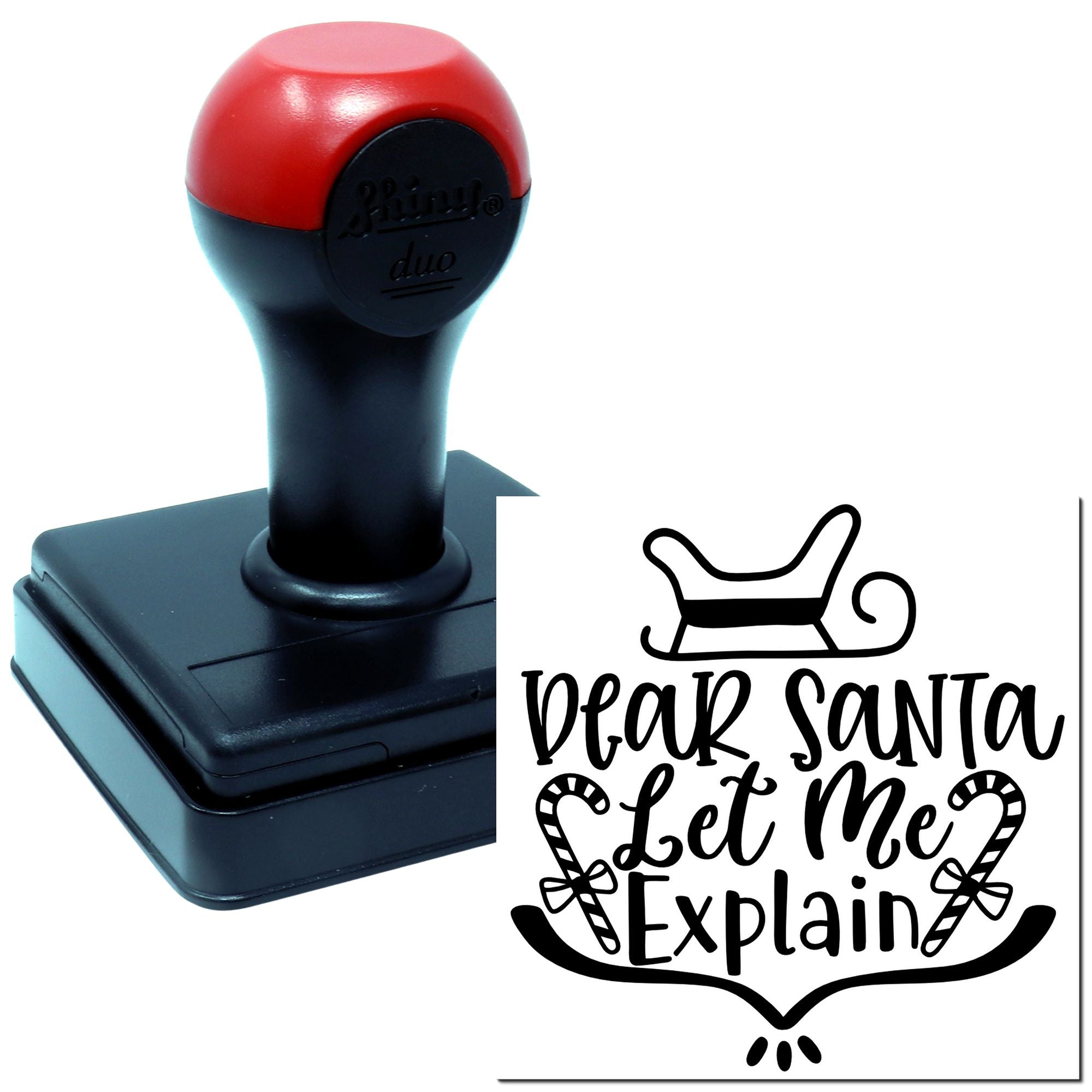 Duo Playful Holiday Confession Candy Canes Hand Stamp