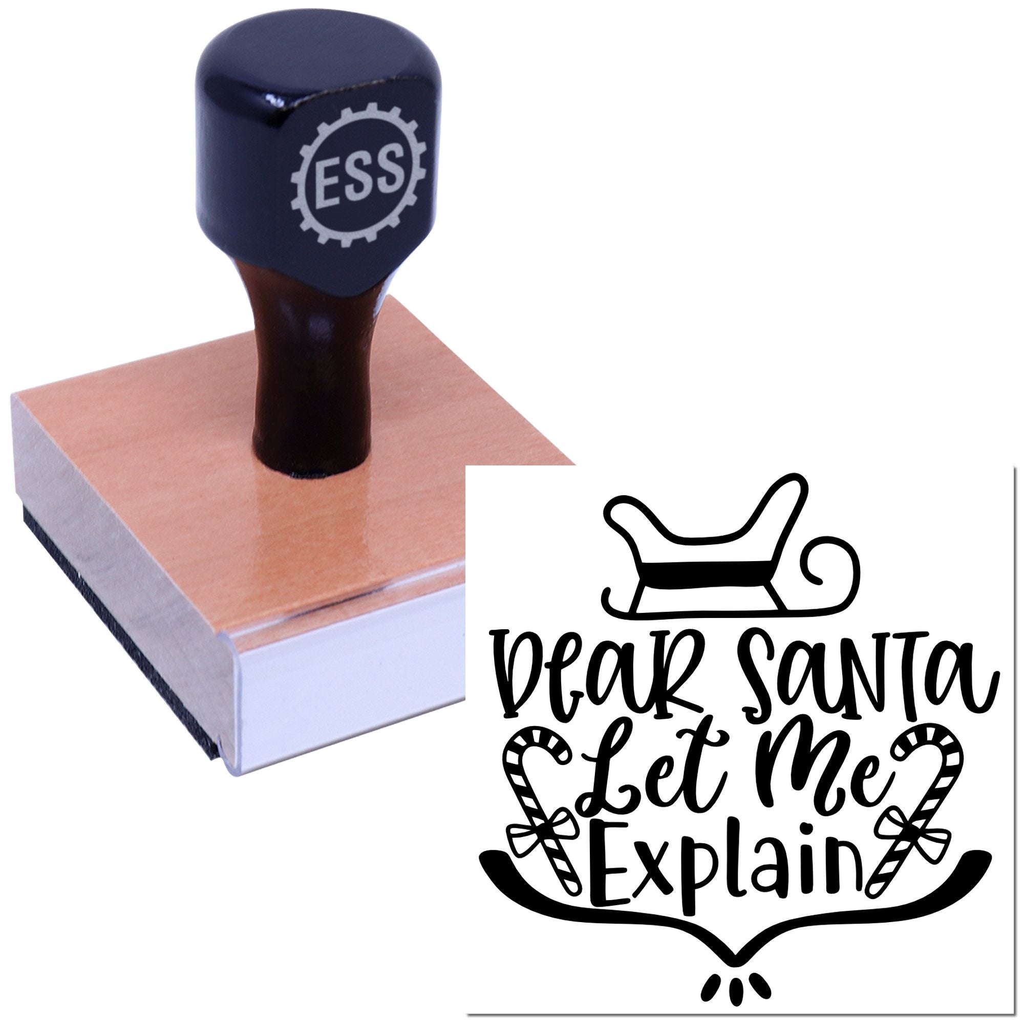 Candy Cane Confession Crafting Rubber Stamp