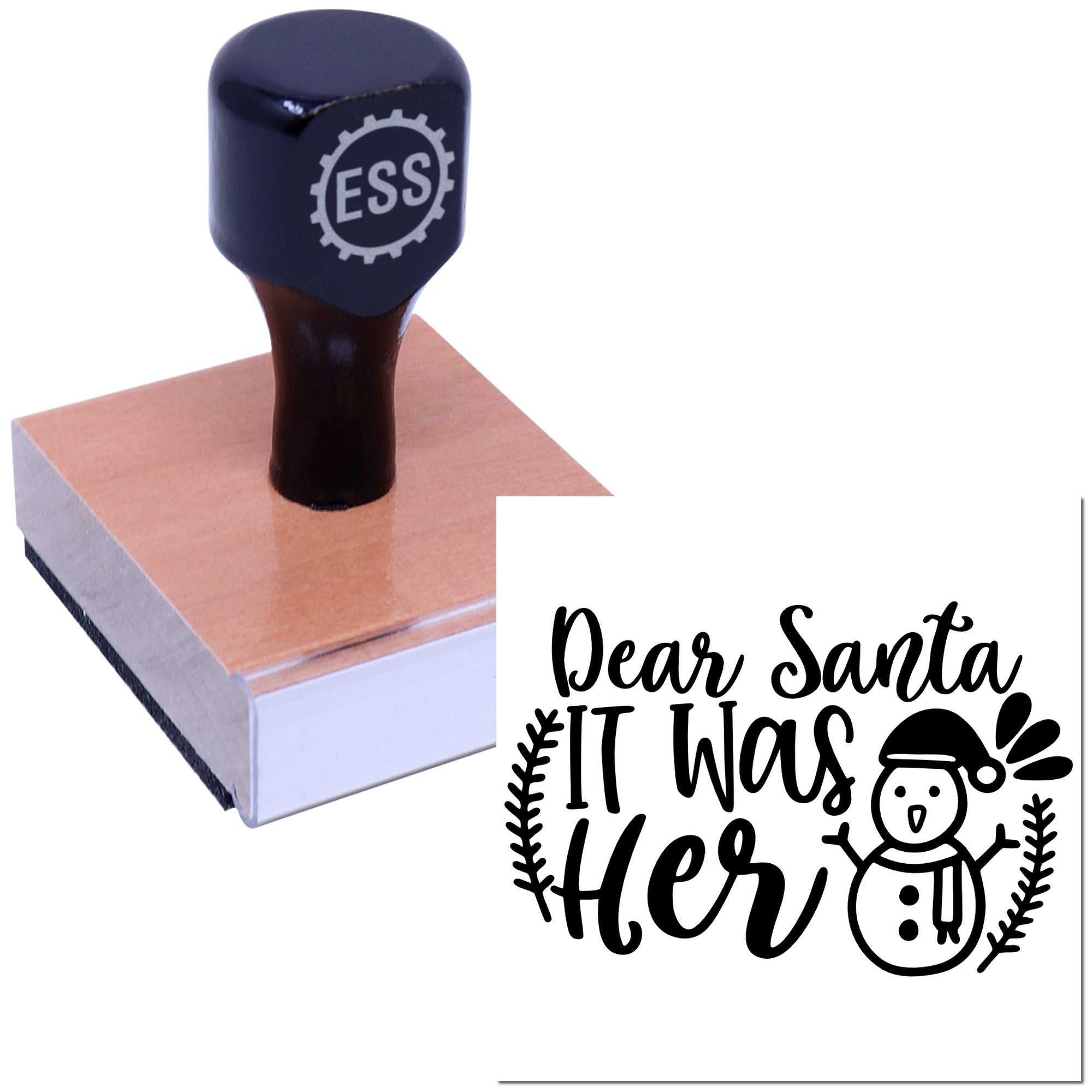 Her Snowman Excuse Handcraft Rubber Stamp