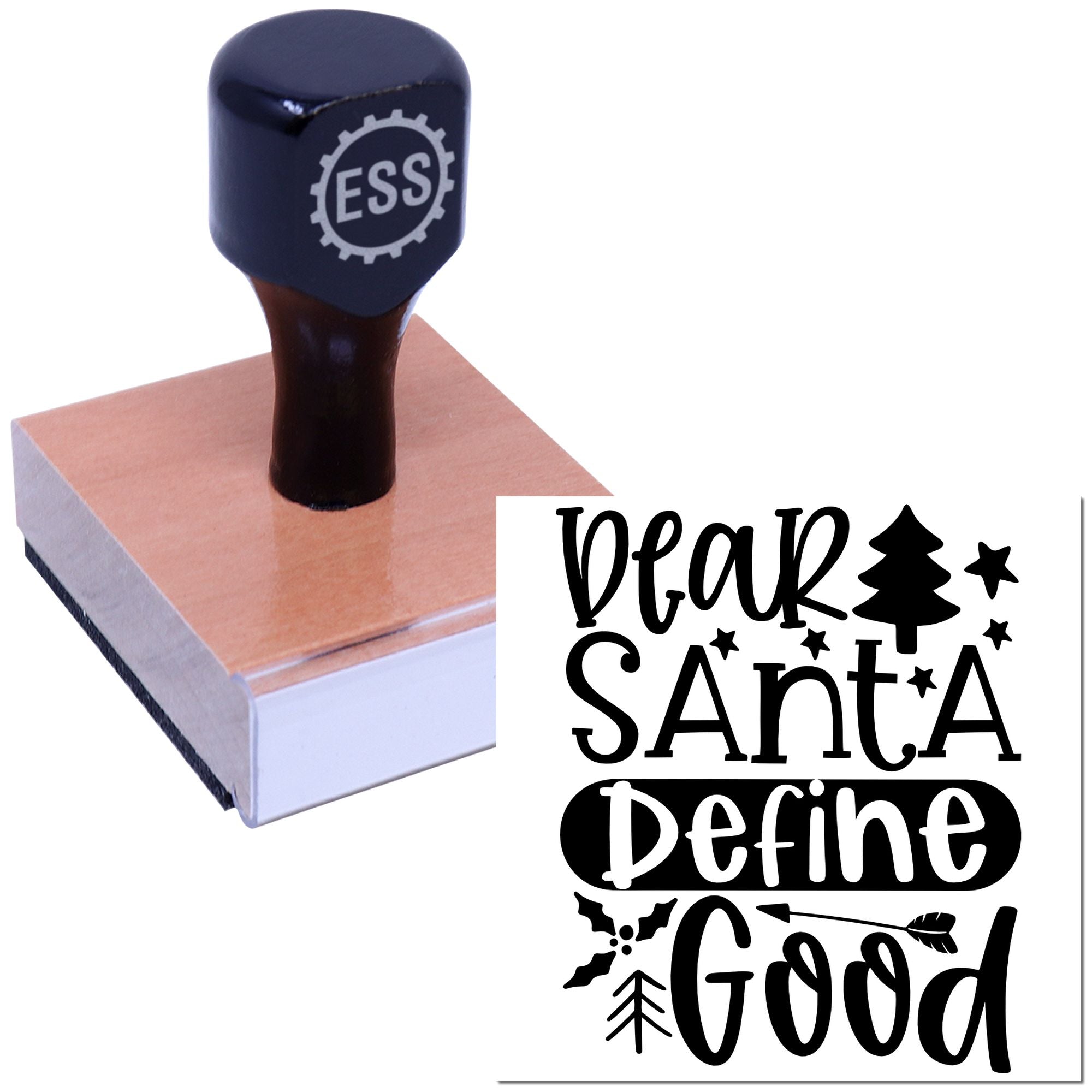 Dear Santa Define Paper Craft Rubber Stamp
