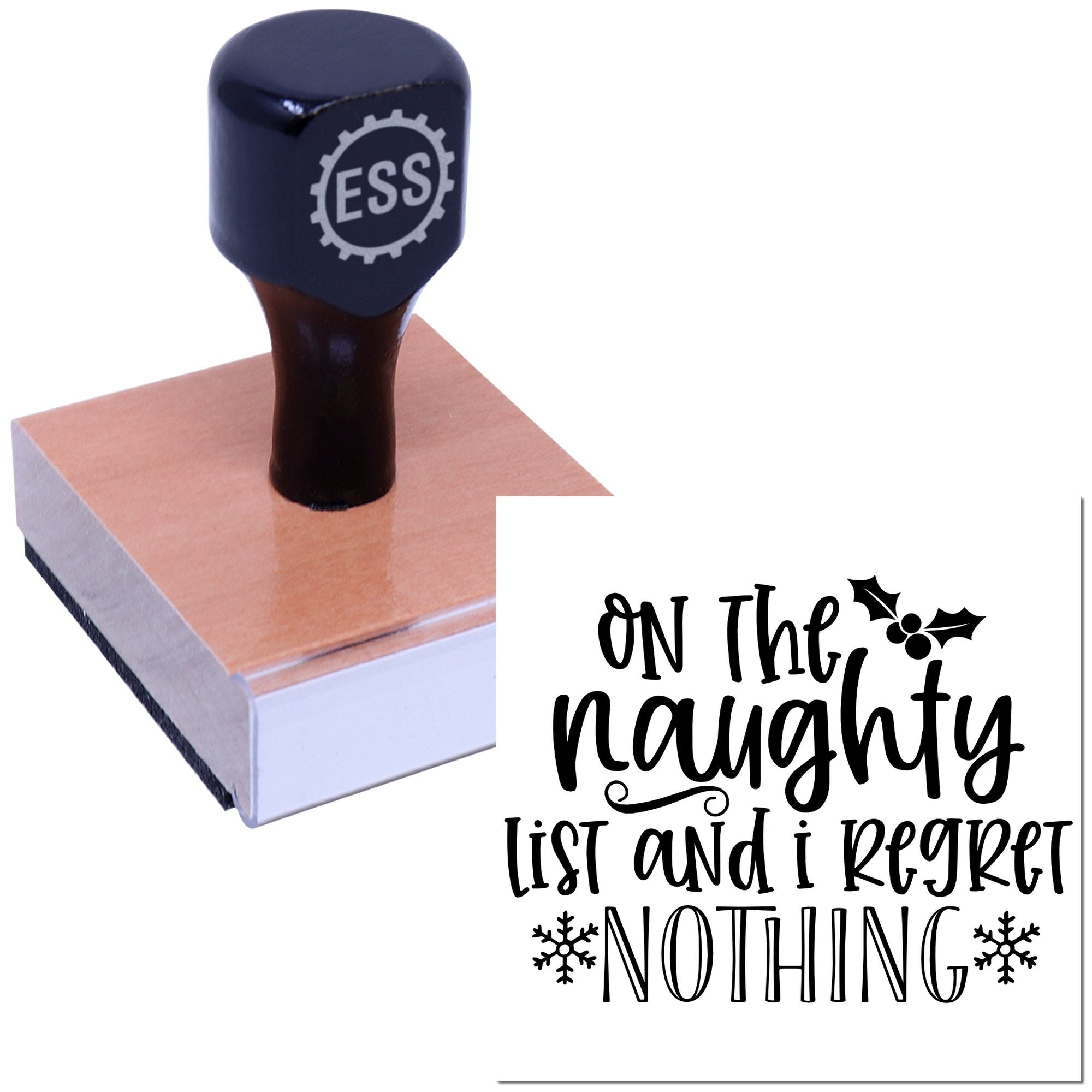 Cheeky Christmas Confession Journaling Rubber Stamp