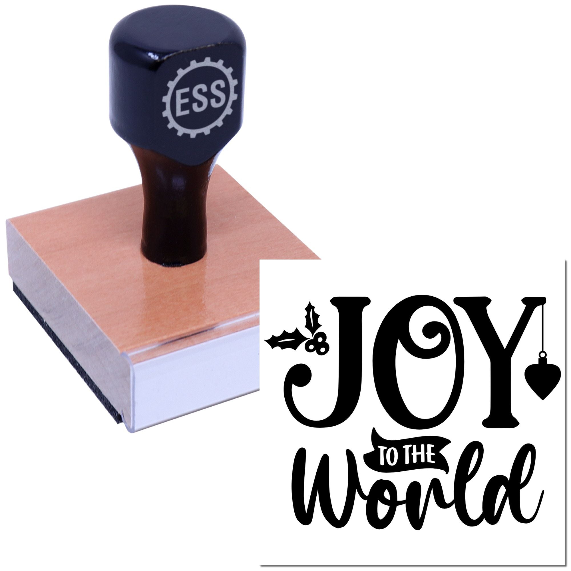 Festive Holiday Cheer Mini Card Rubber Stamp