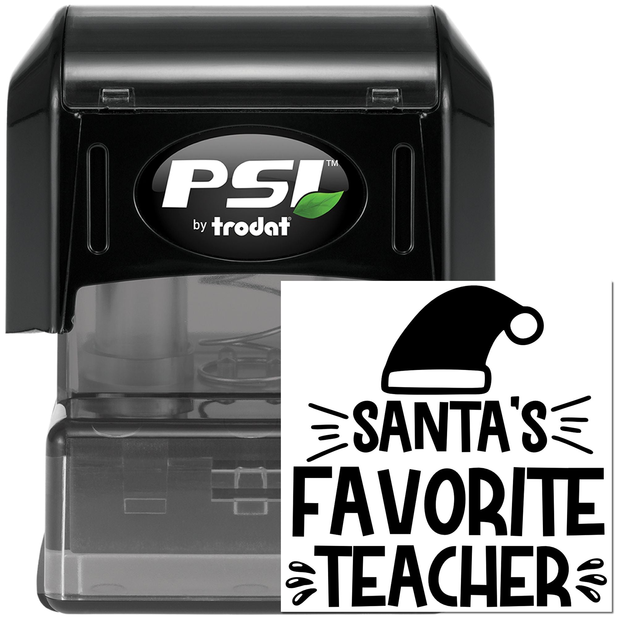 Pre-Inked Santa's Favorite Teacher Note Card Stamp