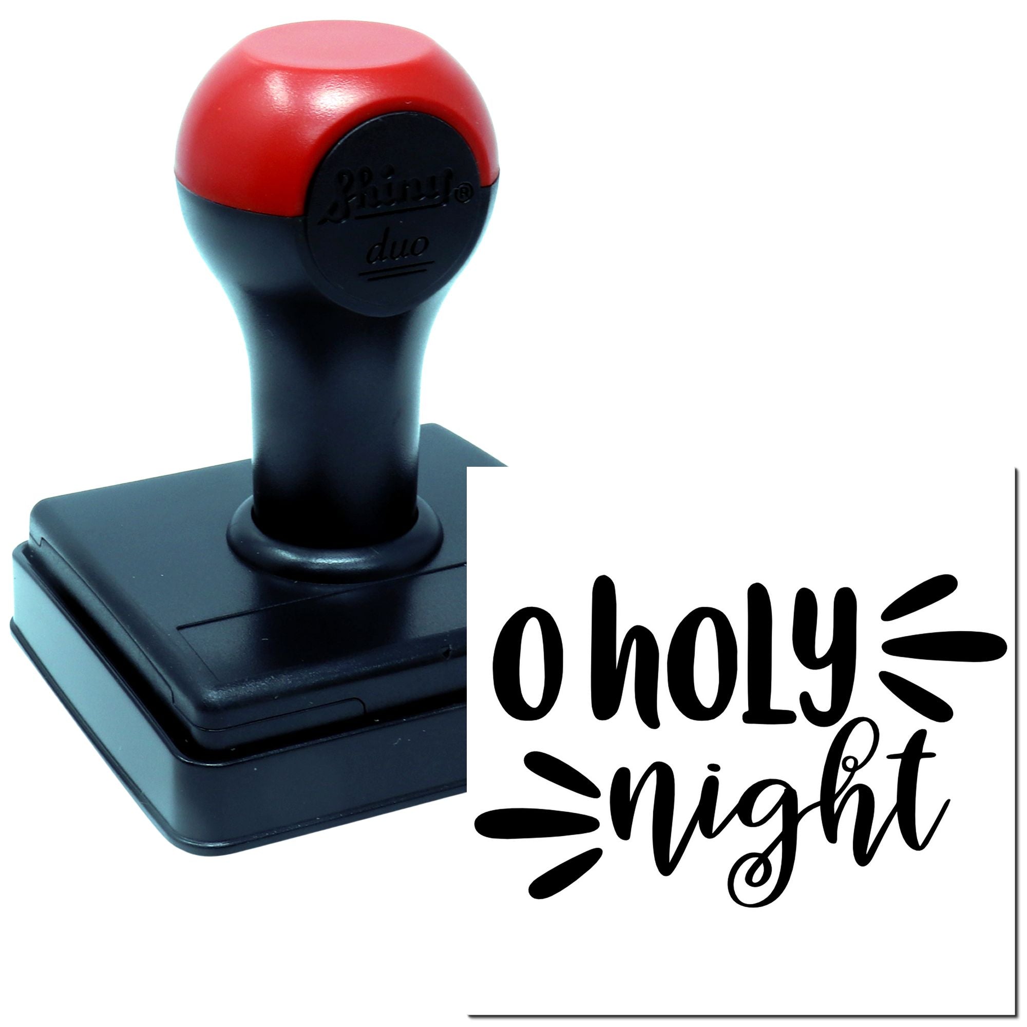 Duo Hand-Lettered O Holy Night Design Hand Stamp