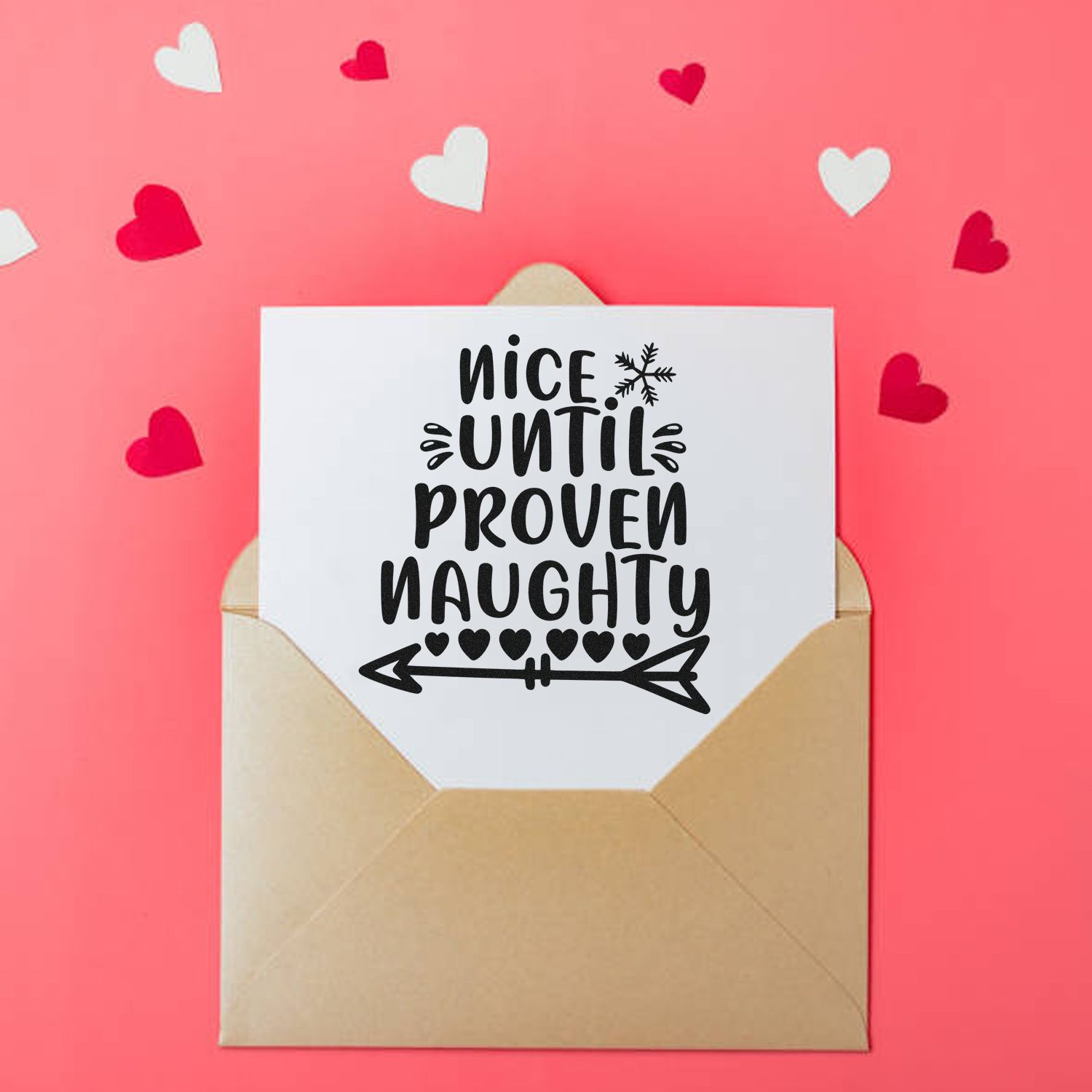 Self-Inking Naughty Nice Favor Tag Stamp