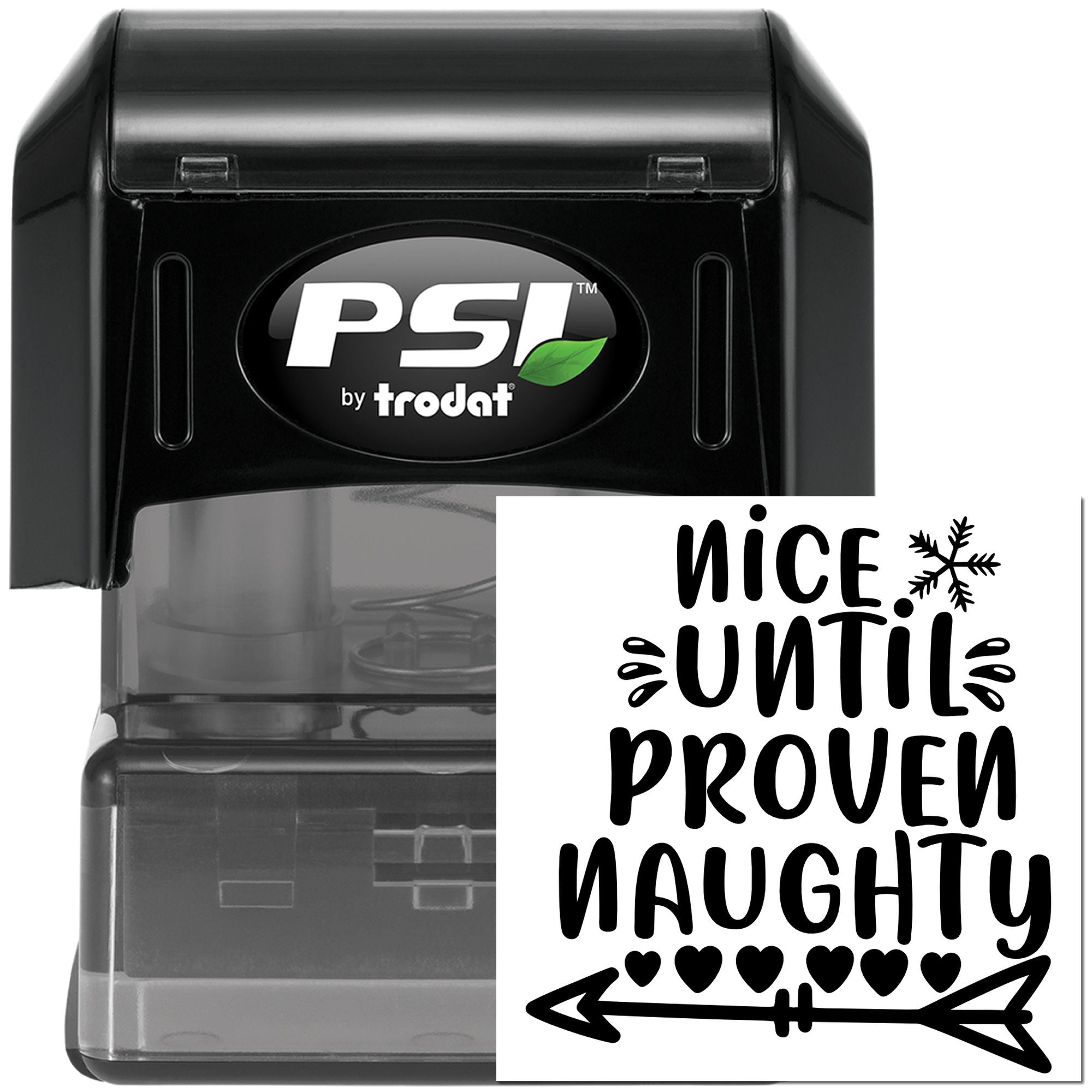 Pre-Inked Nice Until Naughty Postcard Stamp