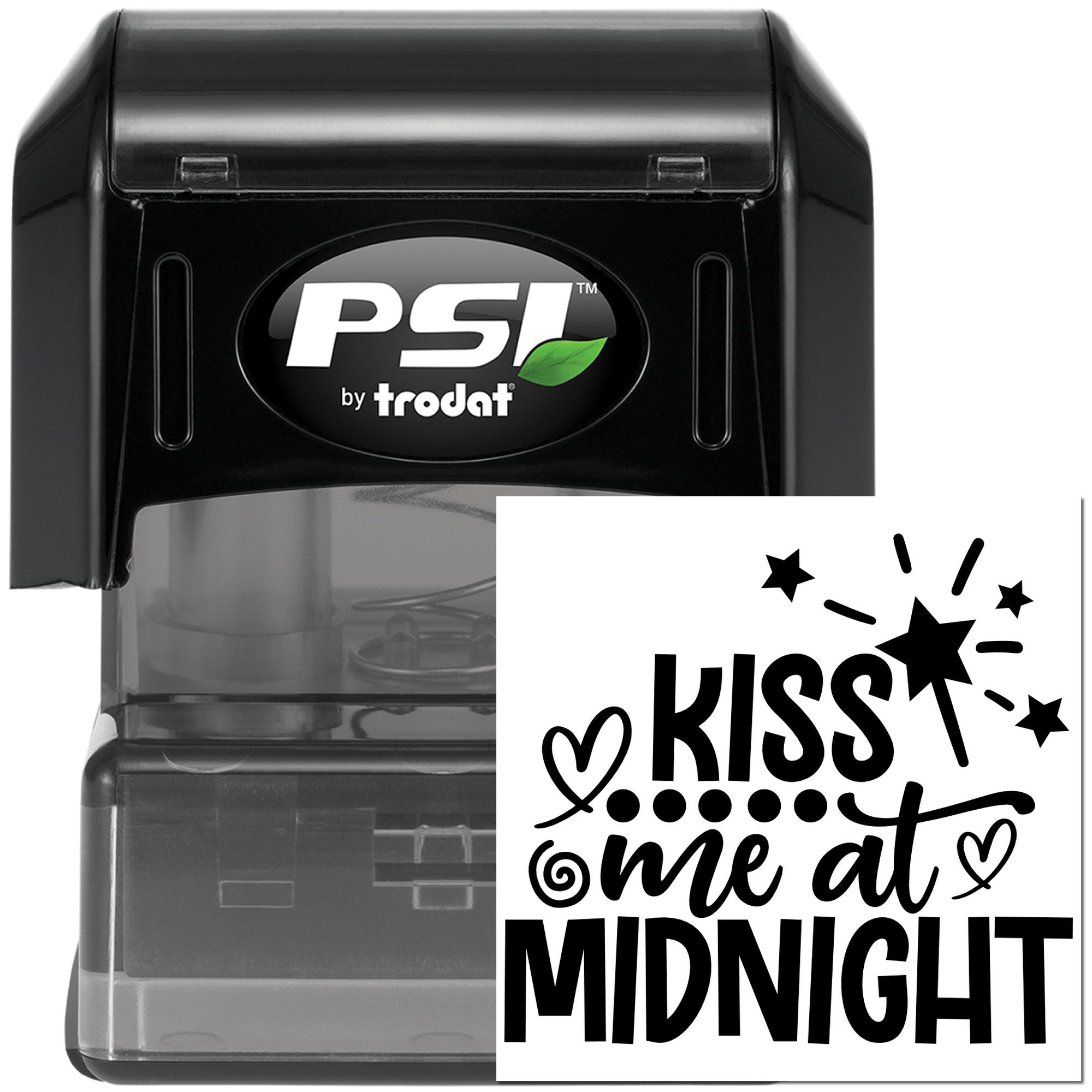 Pre-Inked Kiss Me Midnight Party Favor Stamp