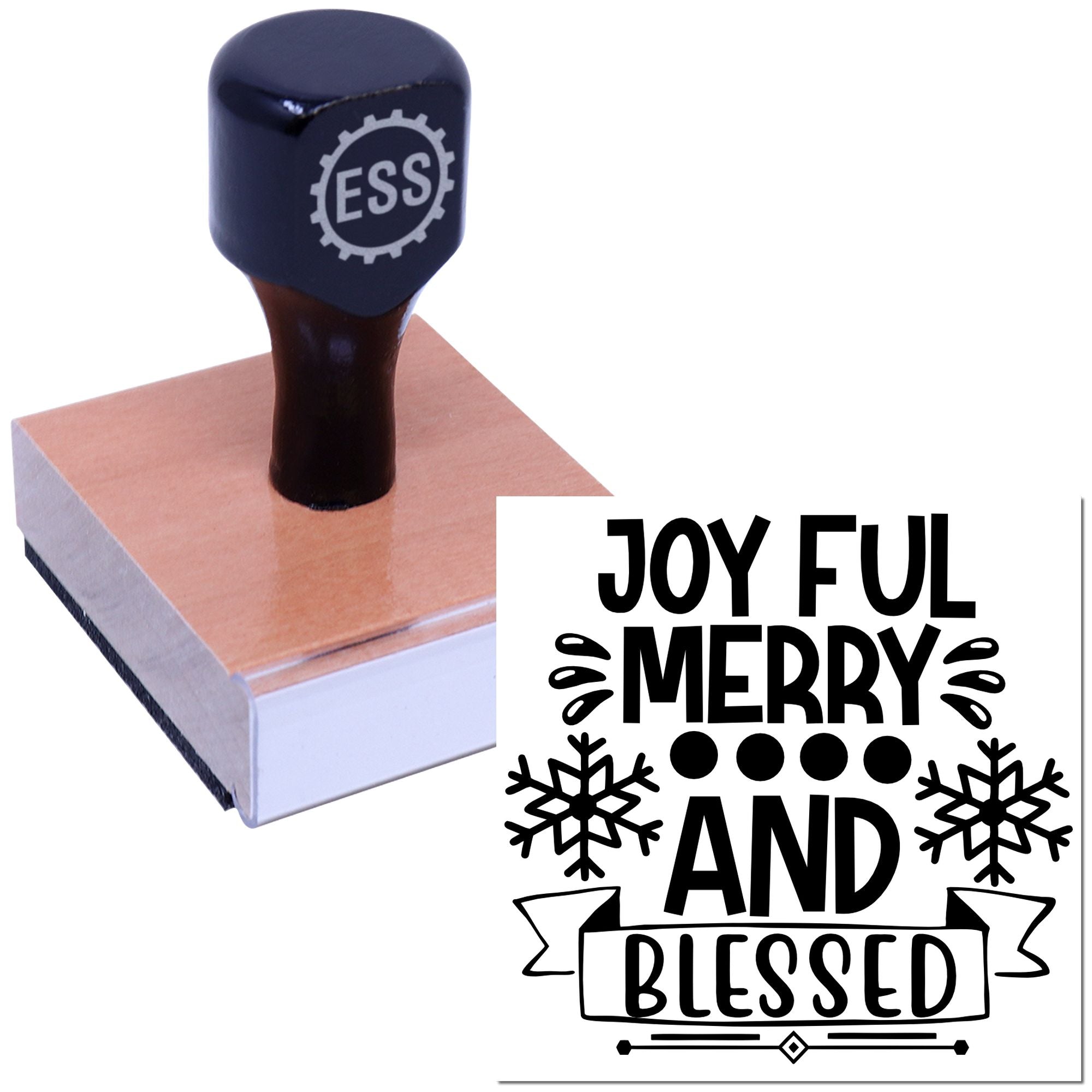 Festive Snowflake Blessings Handcraft Rubber Stamp