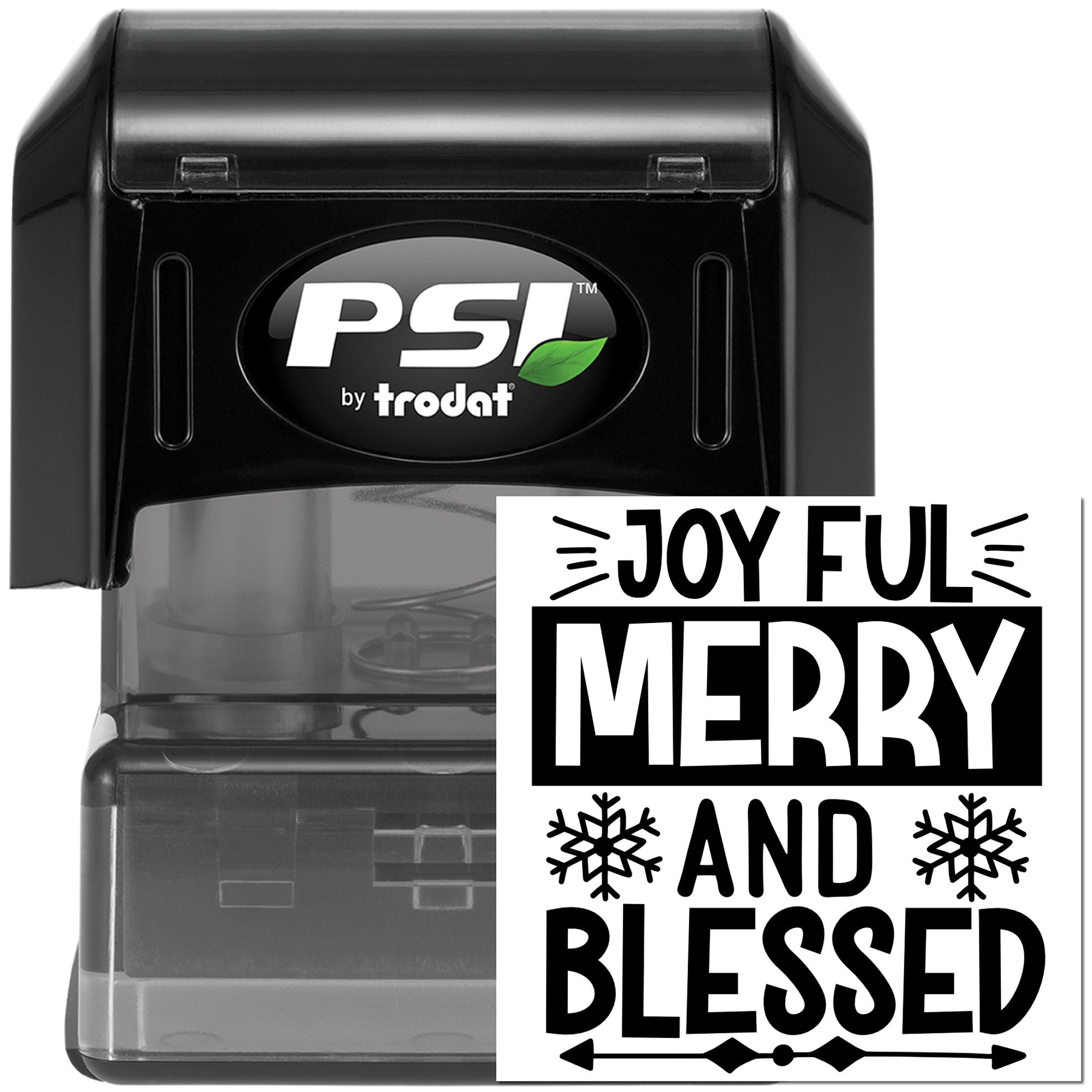 Pre-Inked Joyful Merry Blessed Paper Craft Stamp