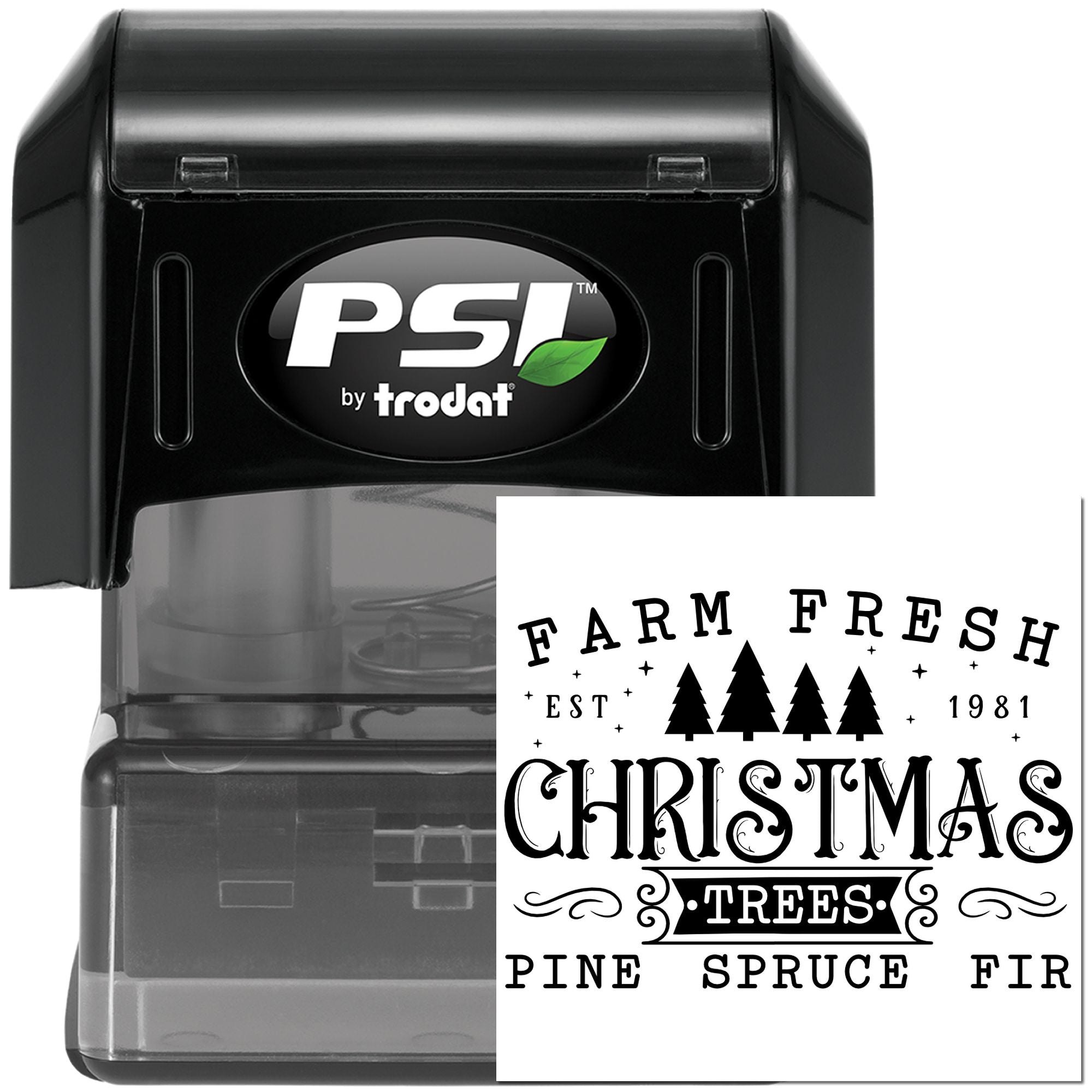 Pre-Inked Farm Fresh Christmas Cardmaking Stamp