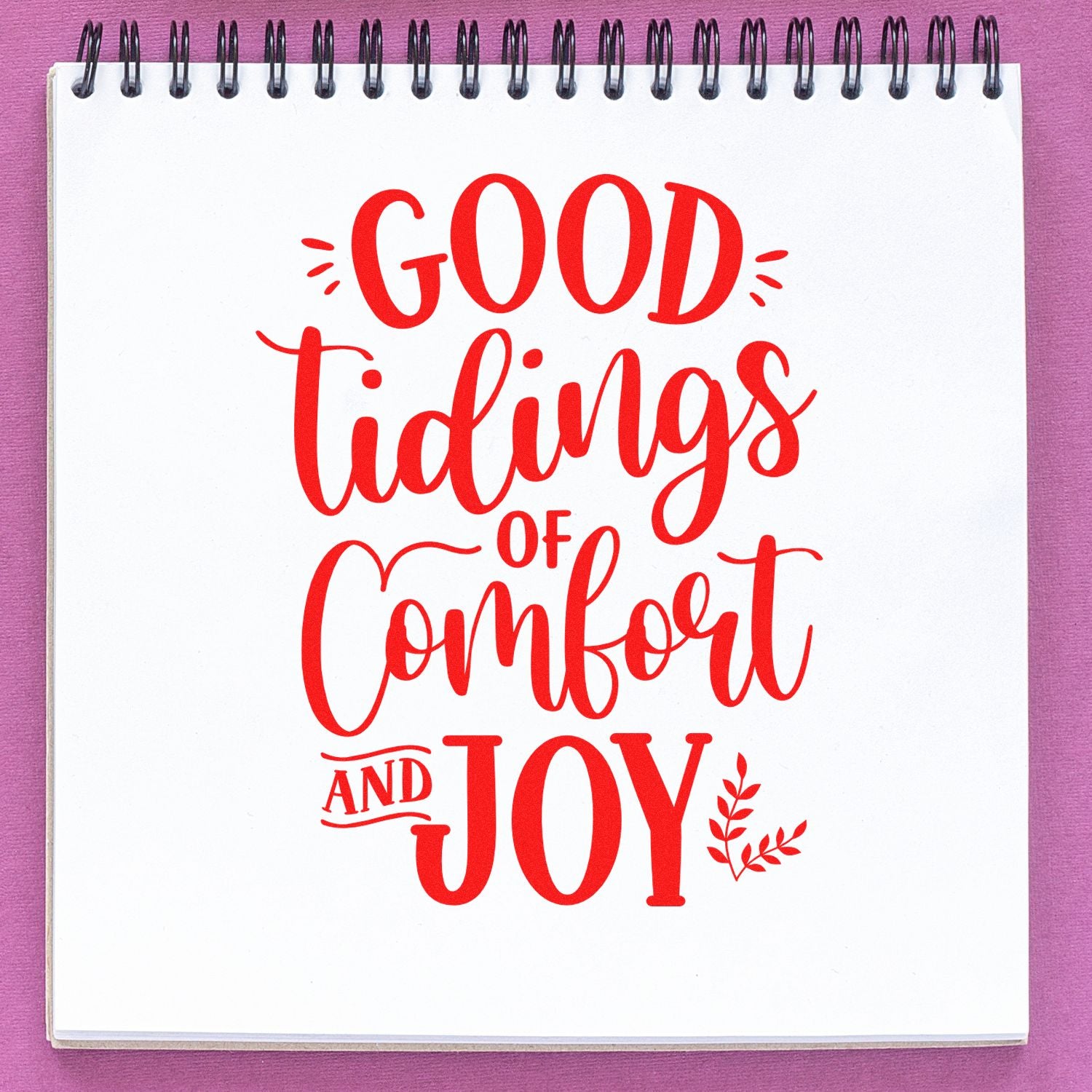 Duo Tidings Of Comfort And Joy Hand Stamp