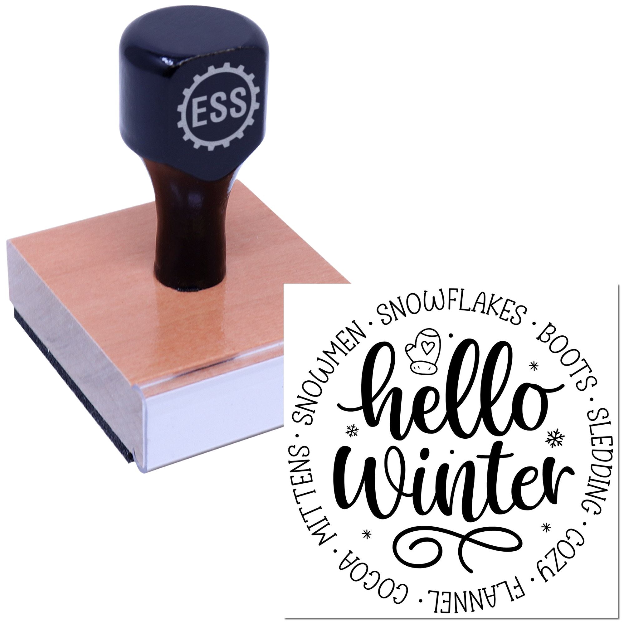Cozy Winter Greetings Scrapbooking Rubber Stamp