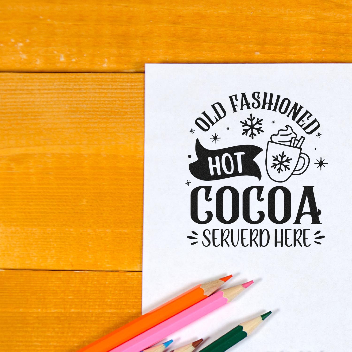 Self-Inking Hot Cocoa Card Stamp