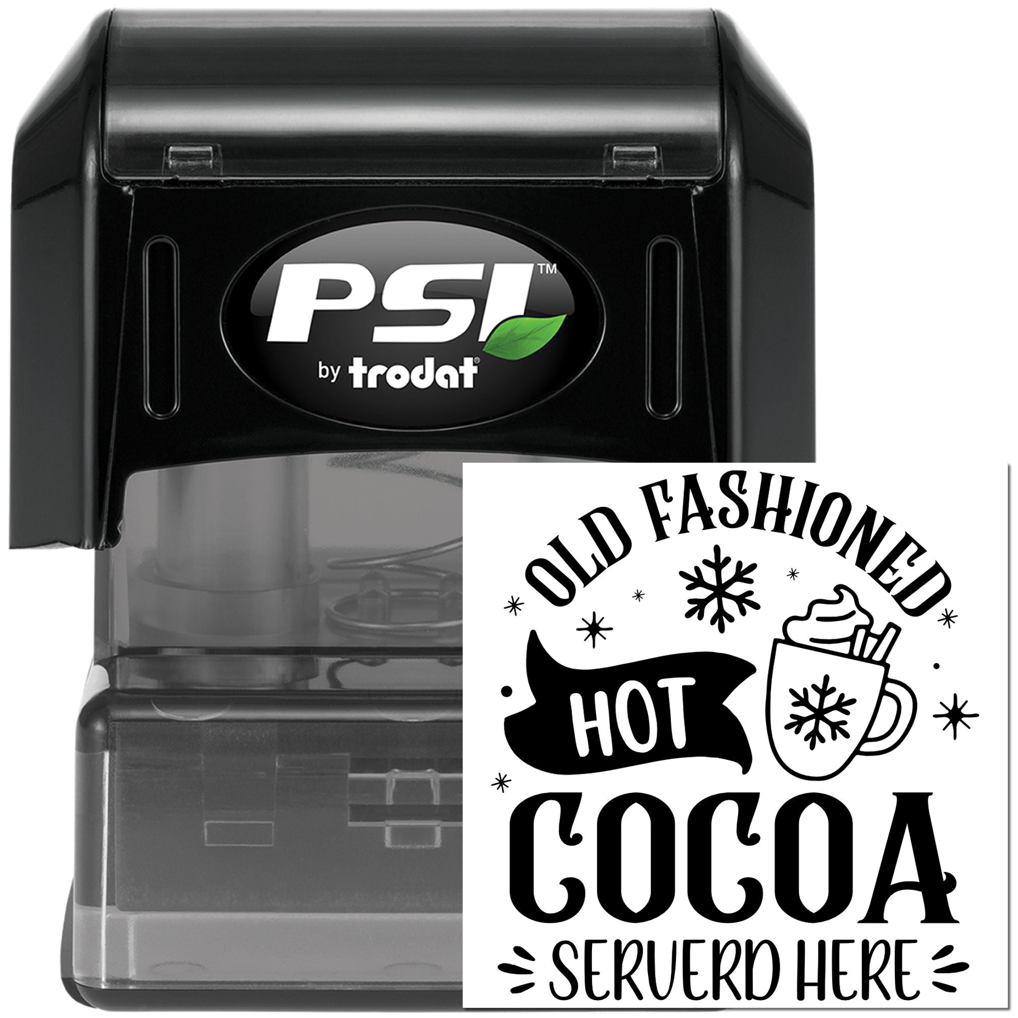 Pre-Inked Old Fashioned Cocoa Scrapbooking Stamp