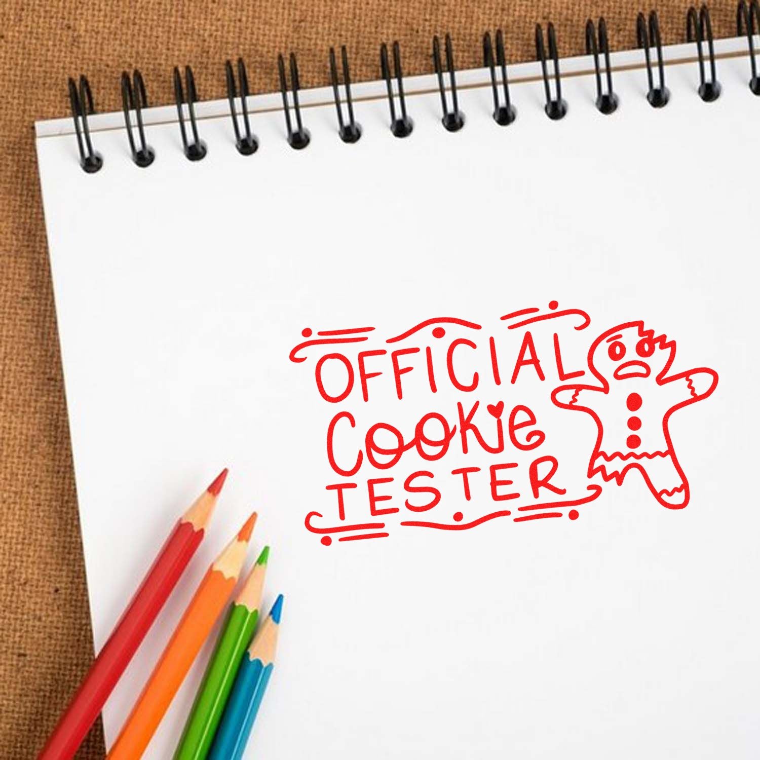 Self-Inking Cookie Tester Paper Craft Stamp