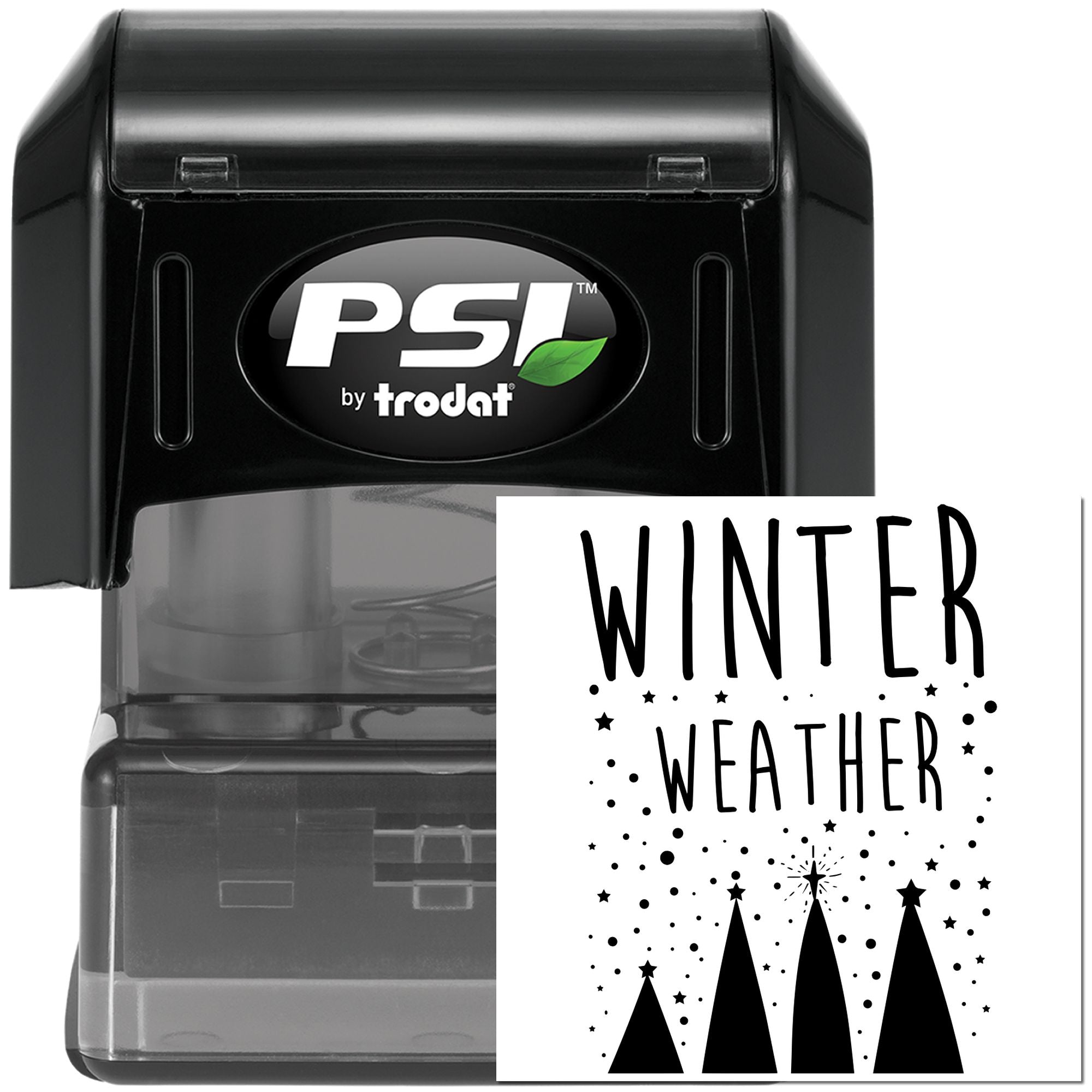 Pre-Inked Winter Weather Silhouette Handcraft Stamp