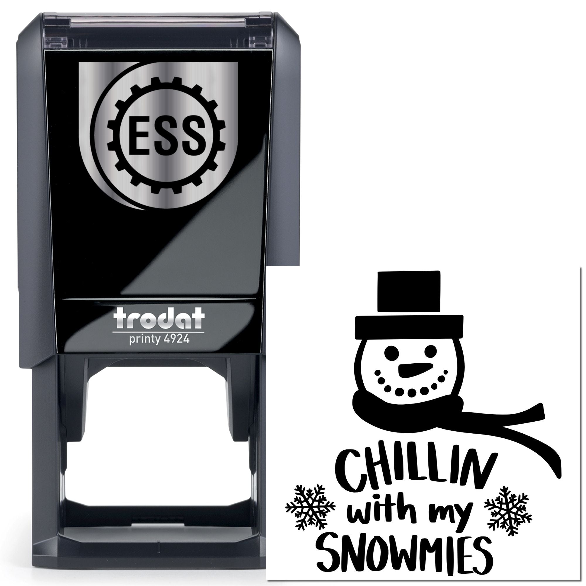 Self-Inking Snowman Chill Cardmaking Stamp